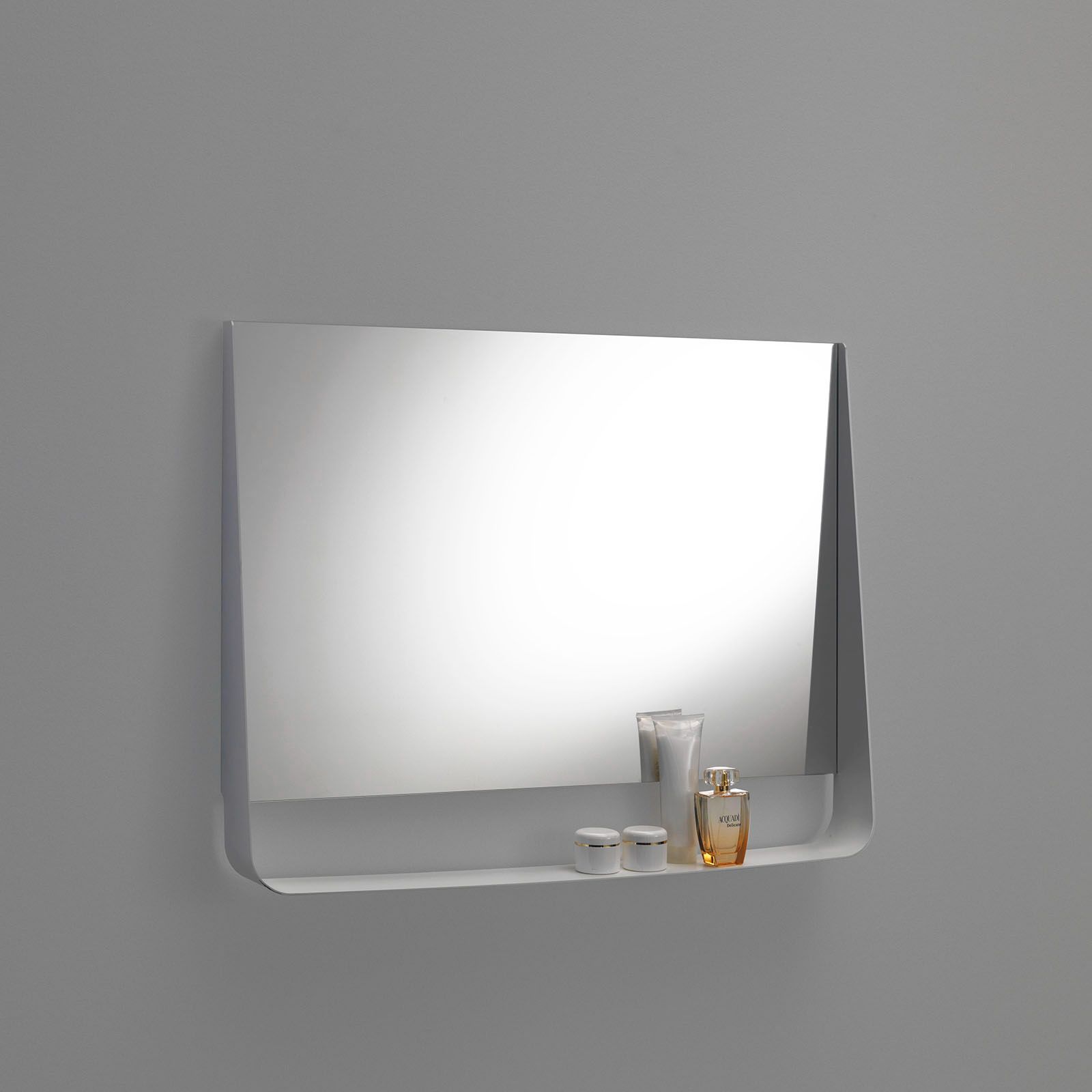 Specchio con mensola e led YOON120 | Bianco