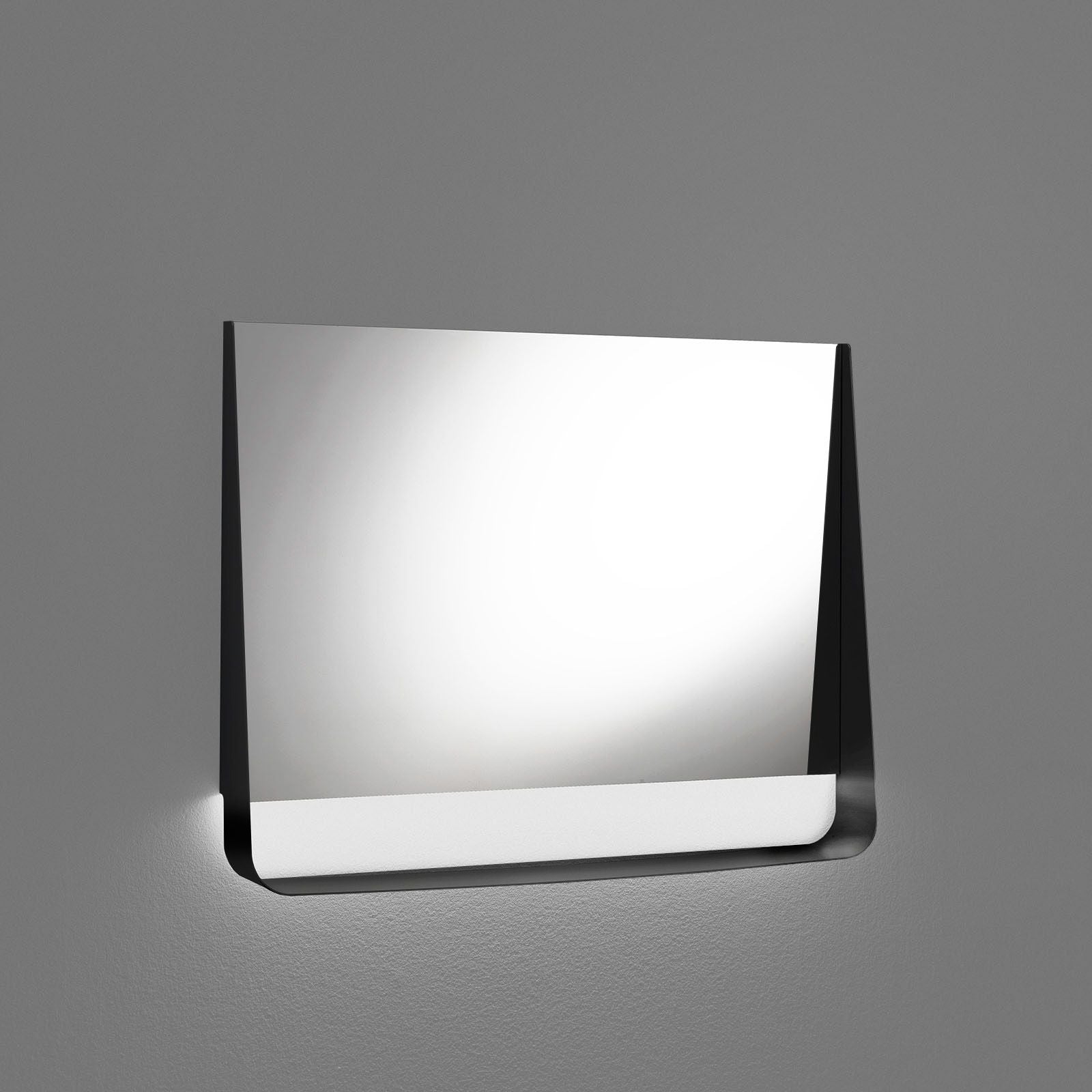 Specchio con mensola e led YOON120 | Nero