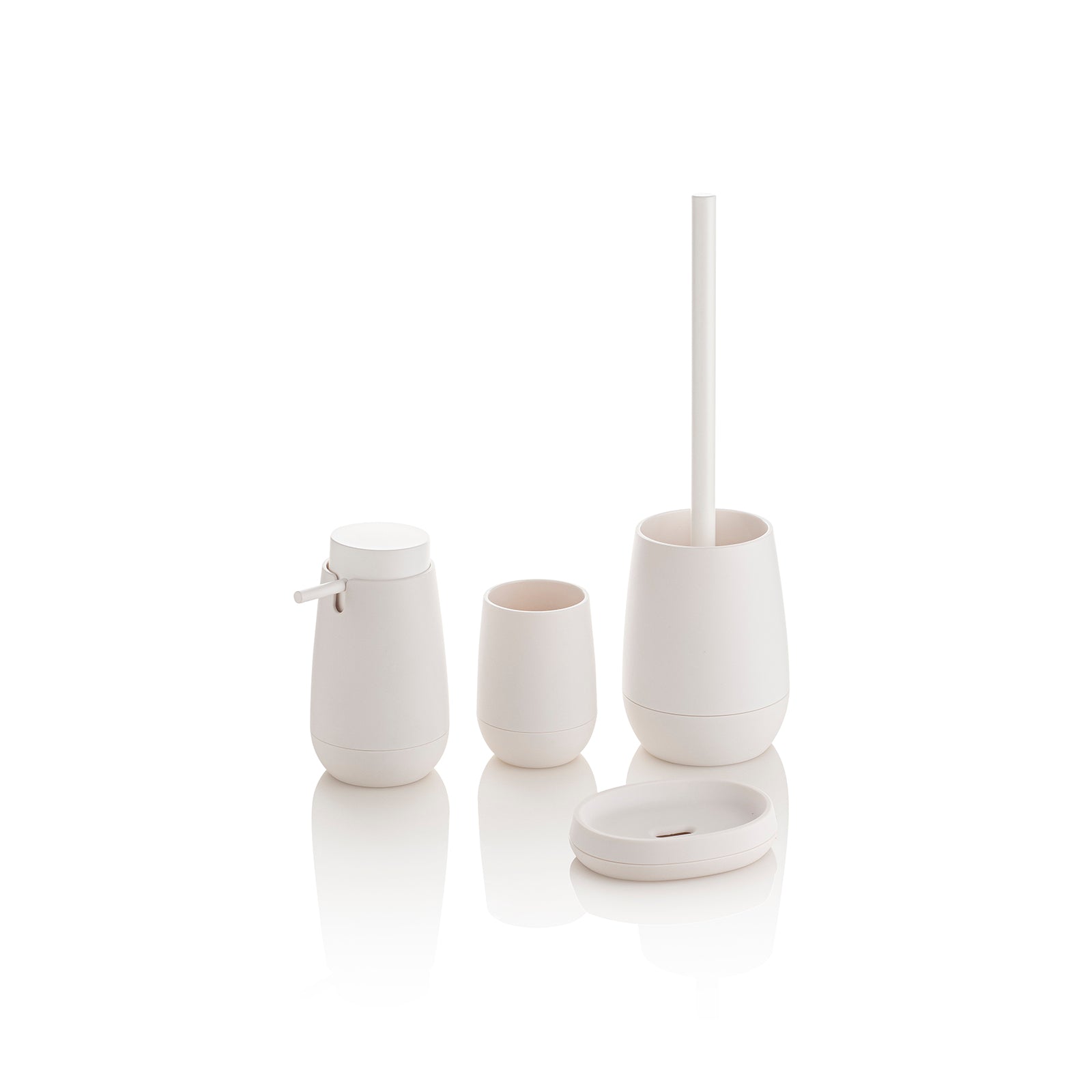 Set bagno 4 pezzi KYAU | Bianco