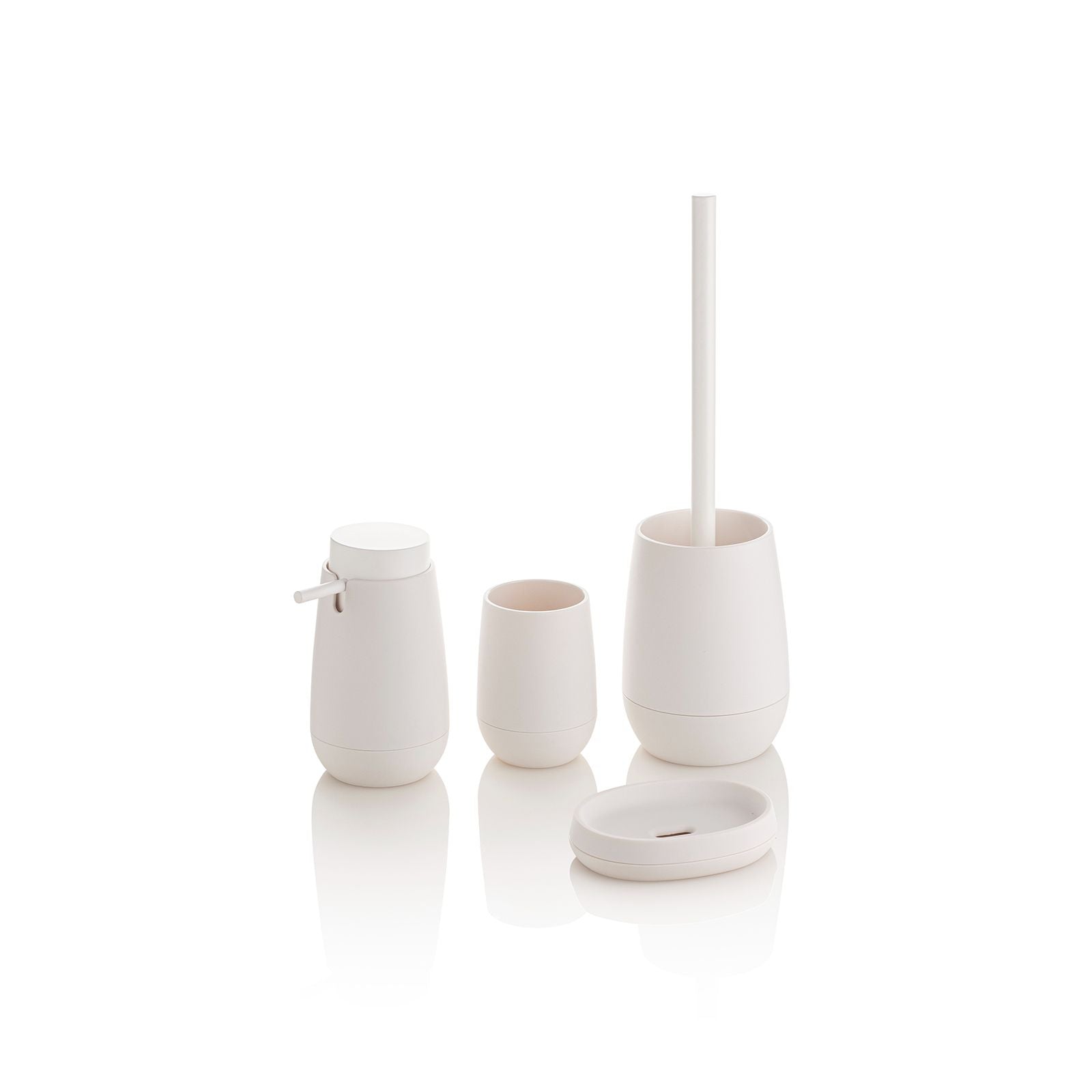 Set bagno 4 pezzi KYAU | Bianco