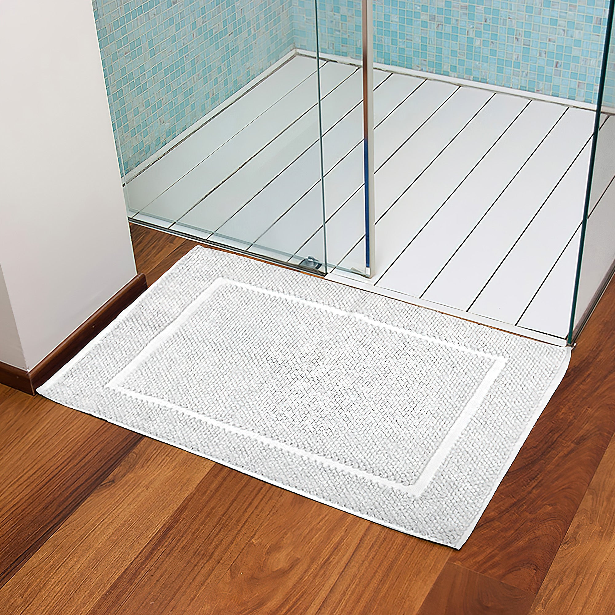 Tappeto da bagno ELLIE | Bianco