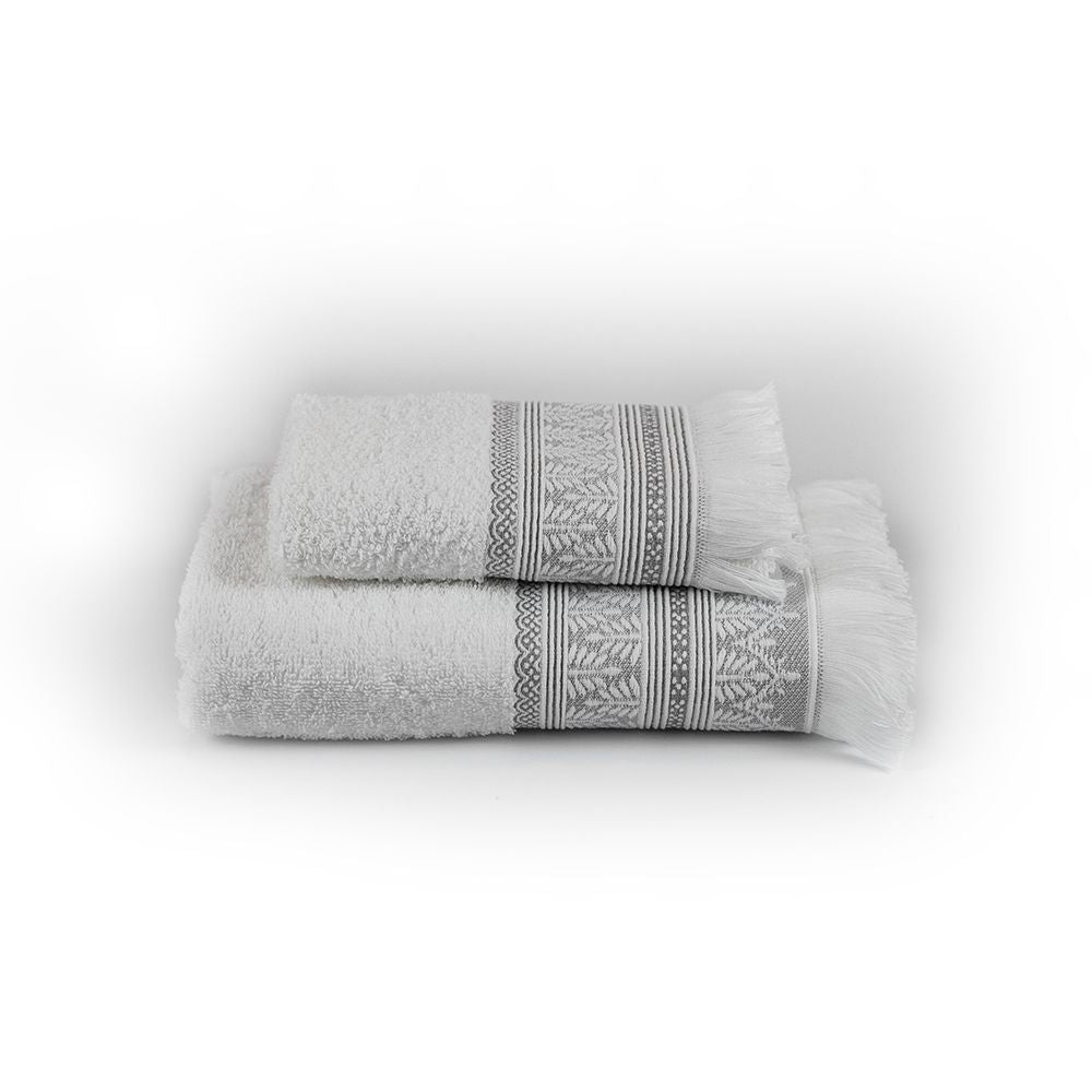 Set asciugamani 1+1 LUK | Bianco