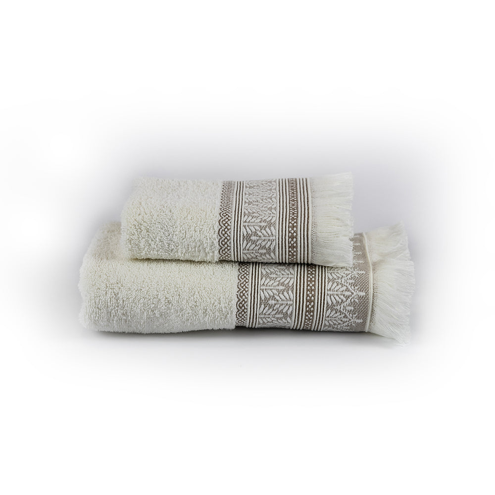 Set asciugamani 1+1 LUK | Crema