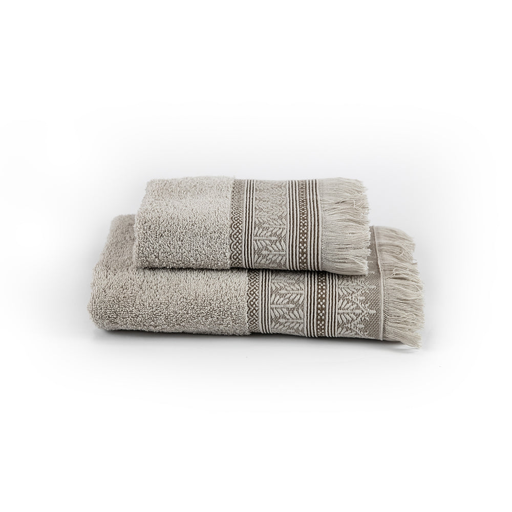 Set asciugamani 1+1 LUK | Beige