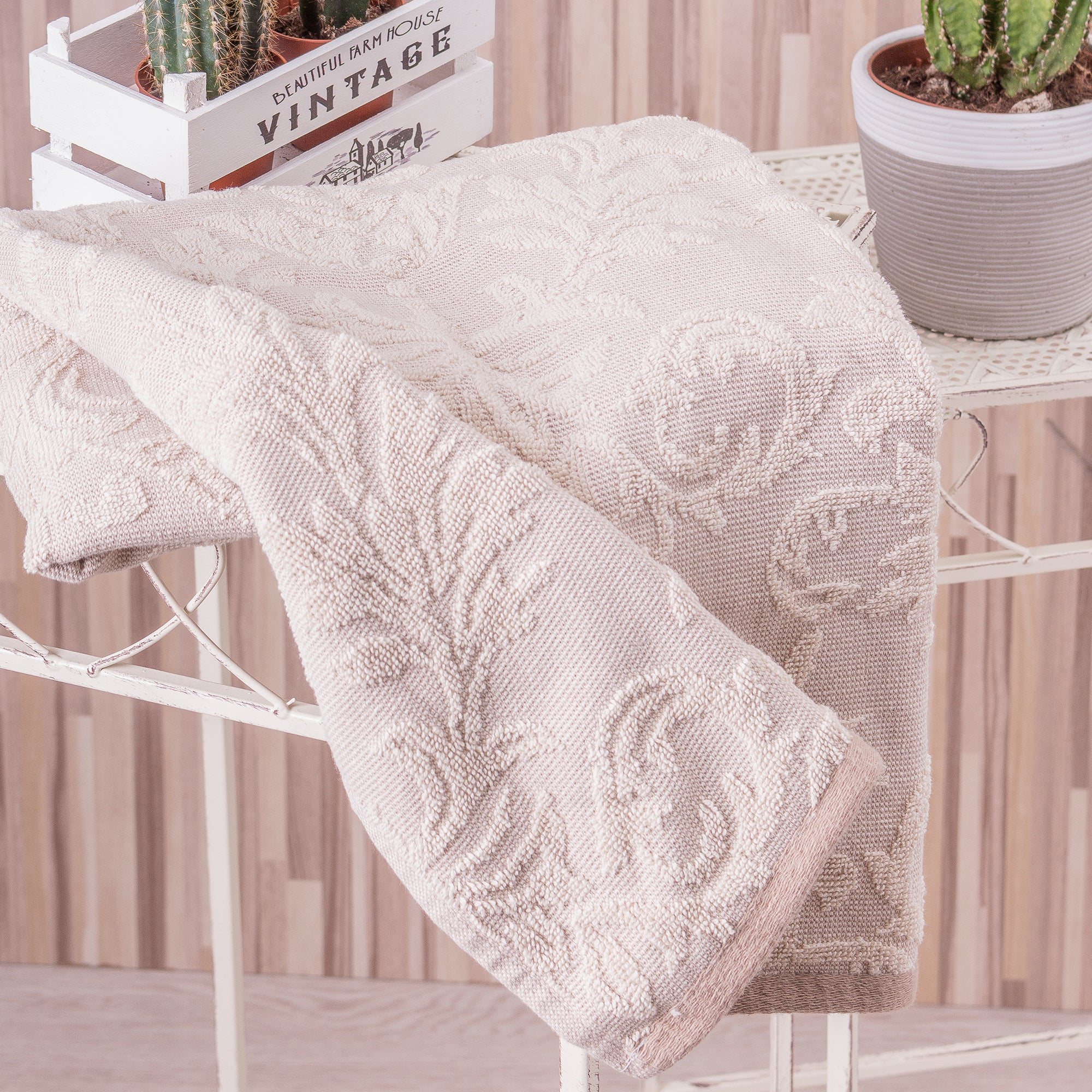 Set asciugamani 1+1 MYRTOS | Beige