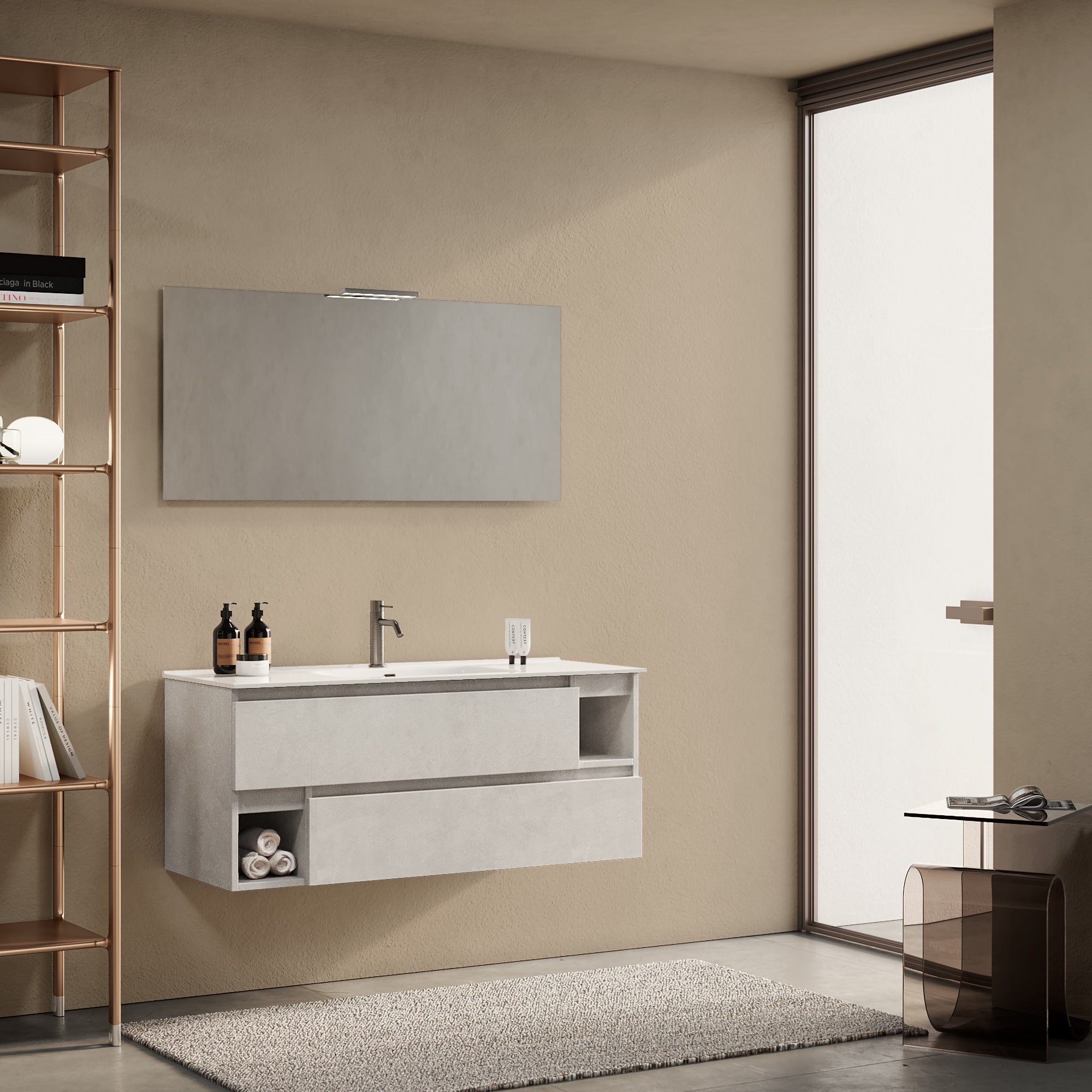 Composizione 4 pezzi ERSE | Bianco pietra