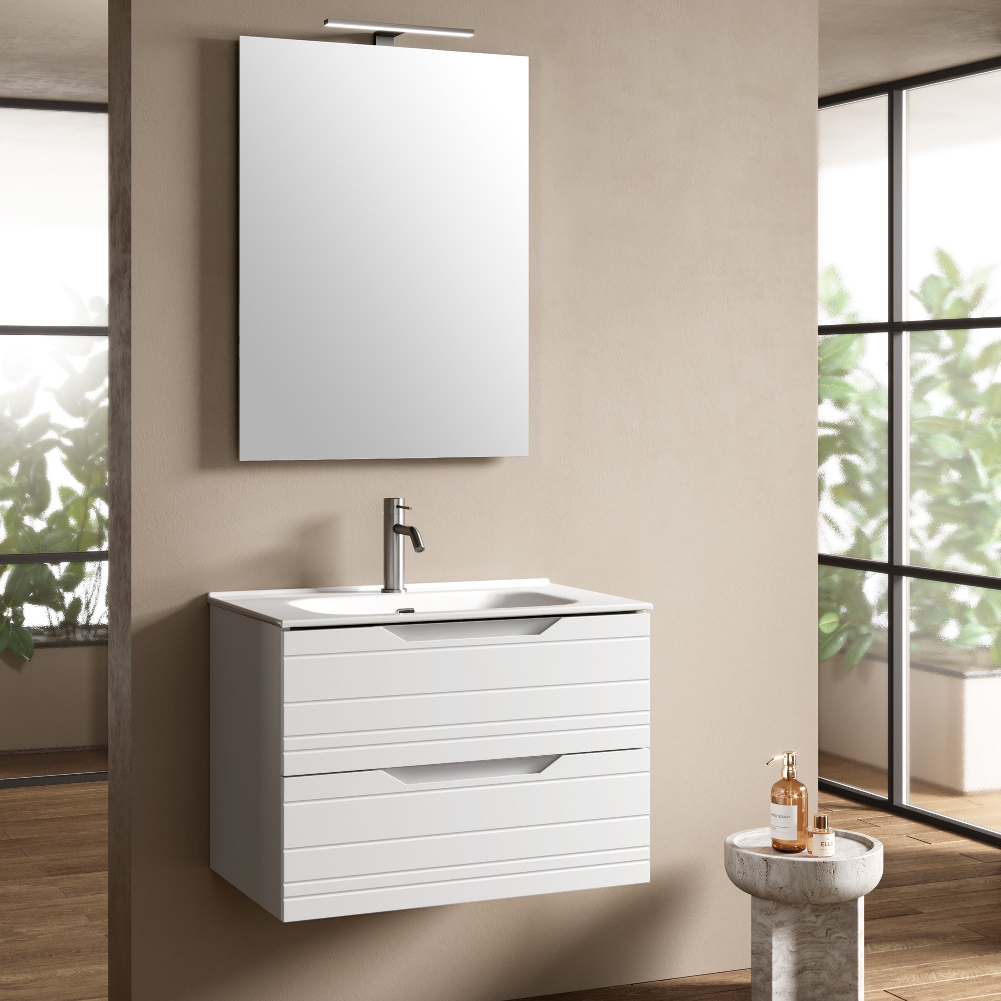 Composizione 4 pezzi CORDELIA | Bianco opaco