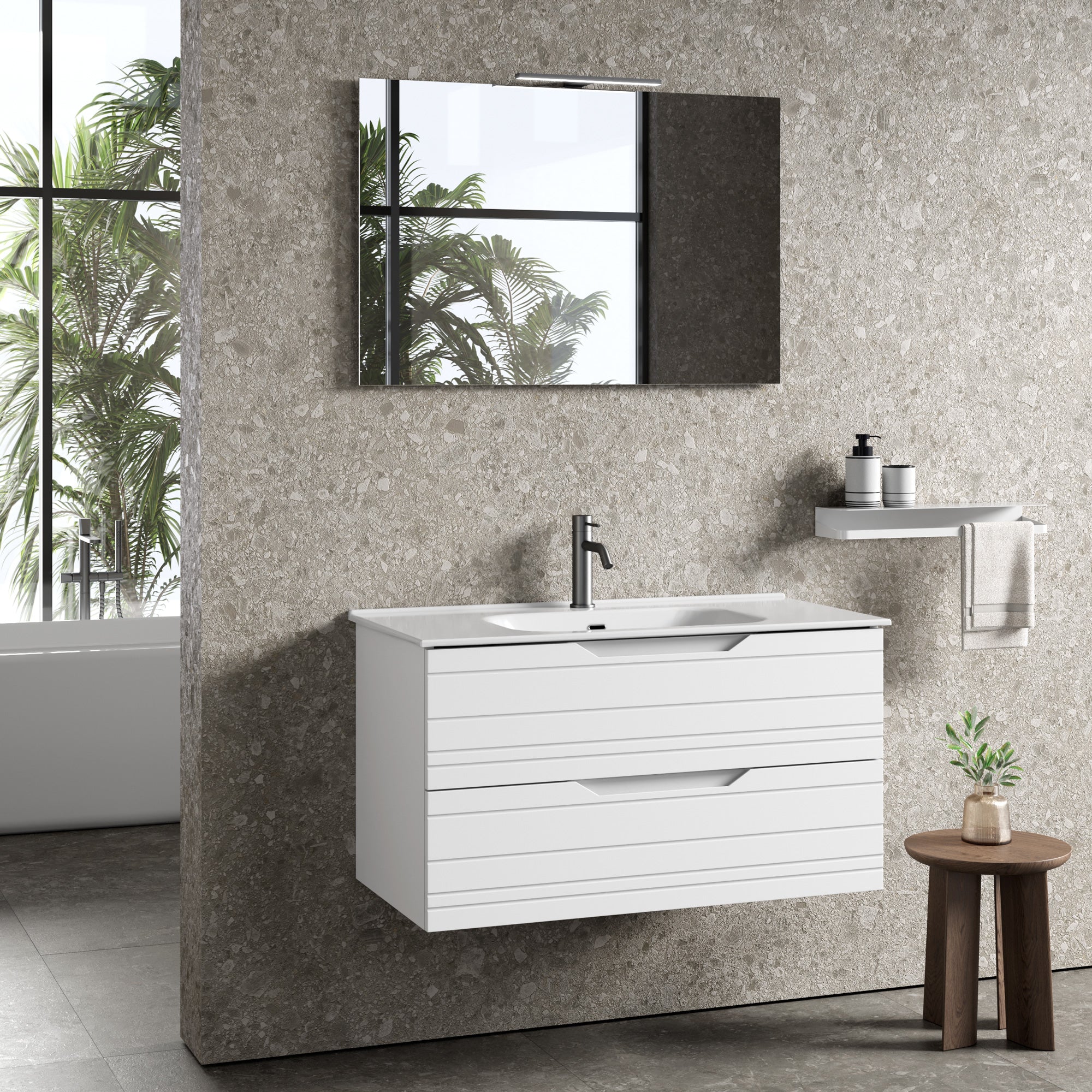 Composizione 4 pezzi CORDELIA | Bianco opaco