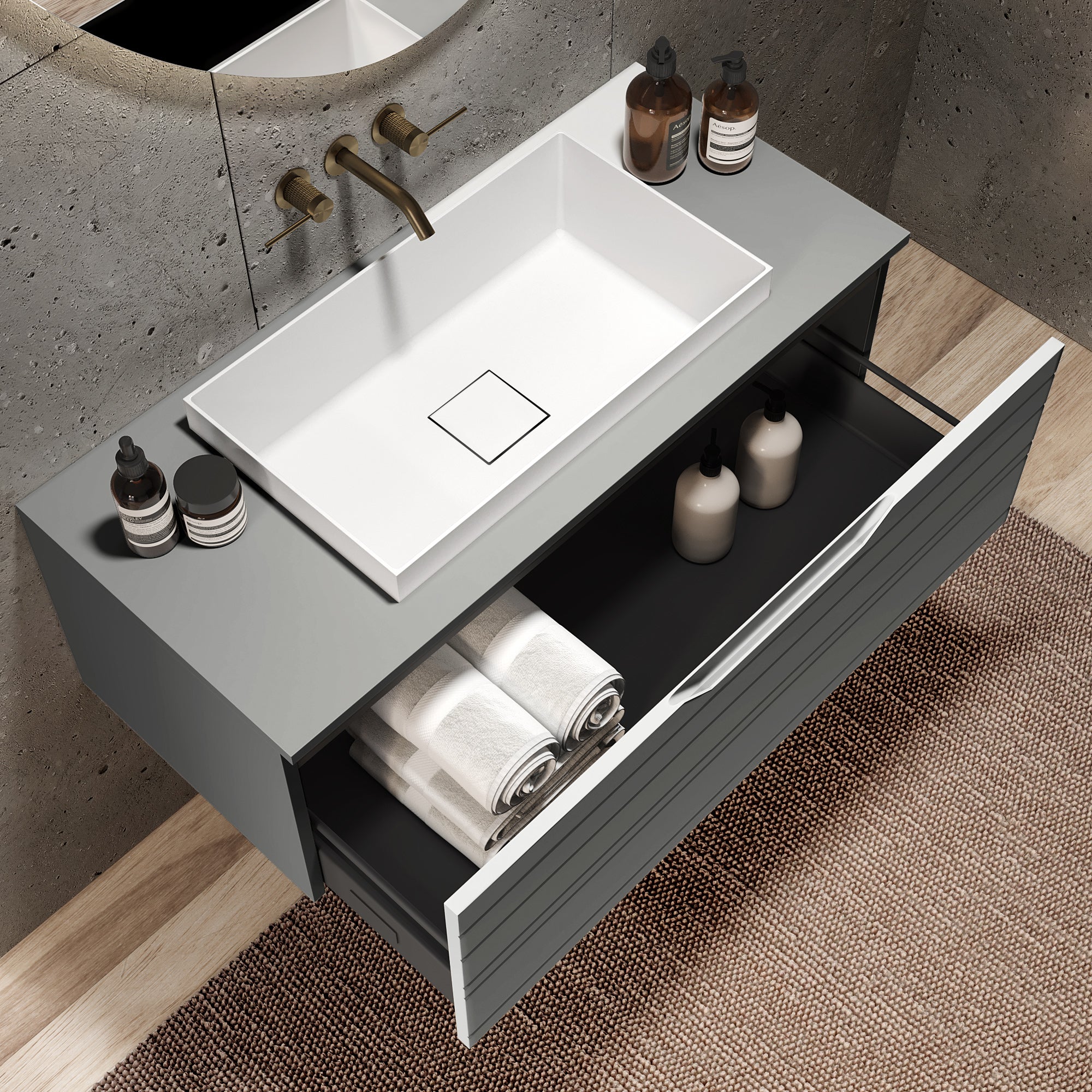Composizione 3 pezzi CORDELIA-36 | Grigio