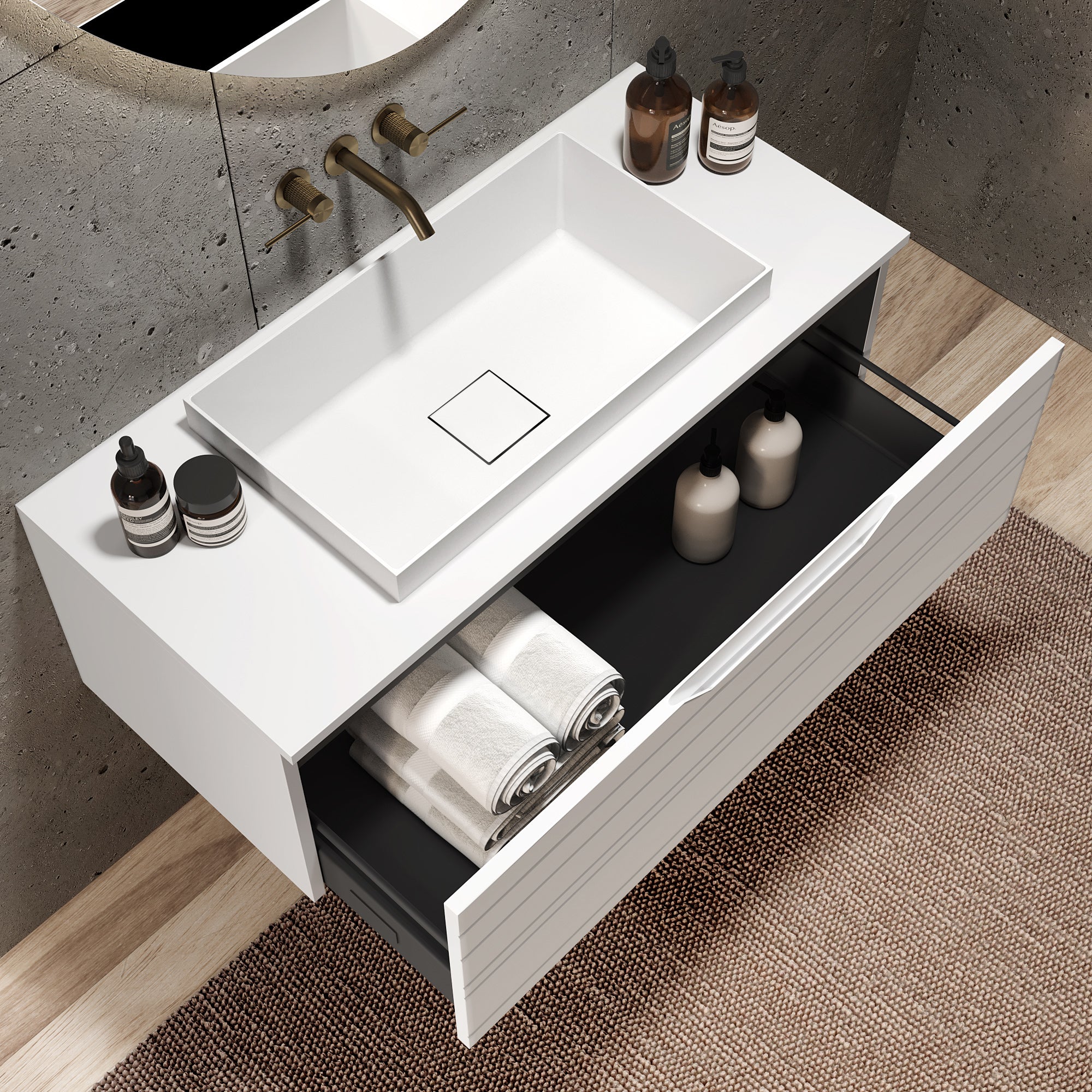 Composizione 3 pezzi CORDELIA-36 | Bianco opaco