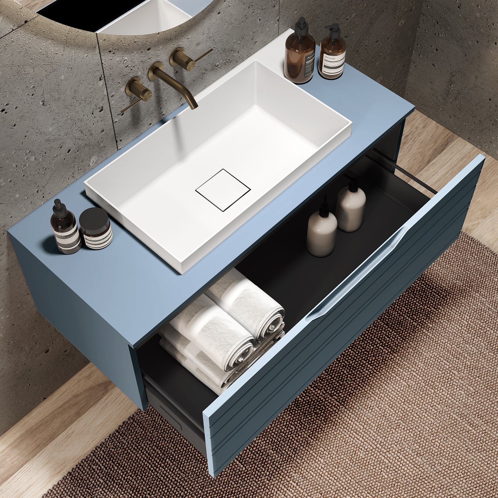 Composizione 3 pezzi CORDELIA-36 | Azzurro tiffany