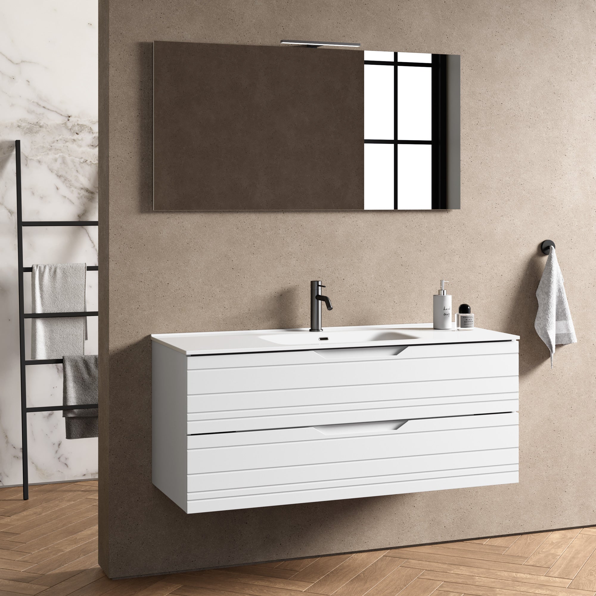 Composizione 4 pezzi CORDELIA | Bianco opaco