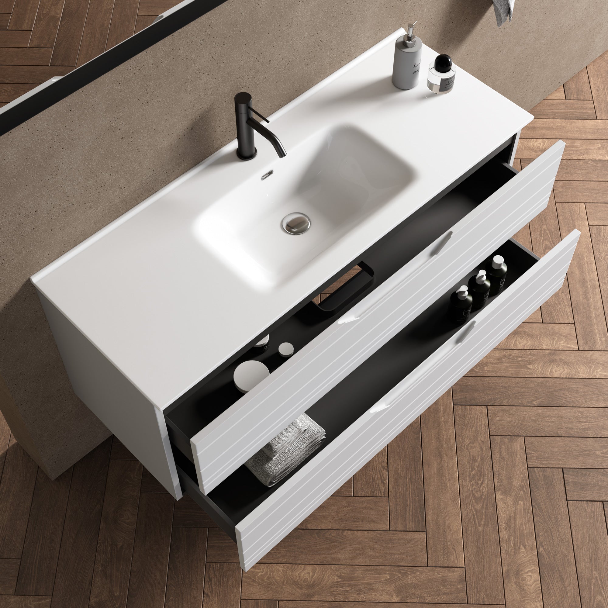 Composizione 4 pezzi CORDELIA | Bianco opaco