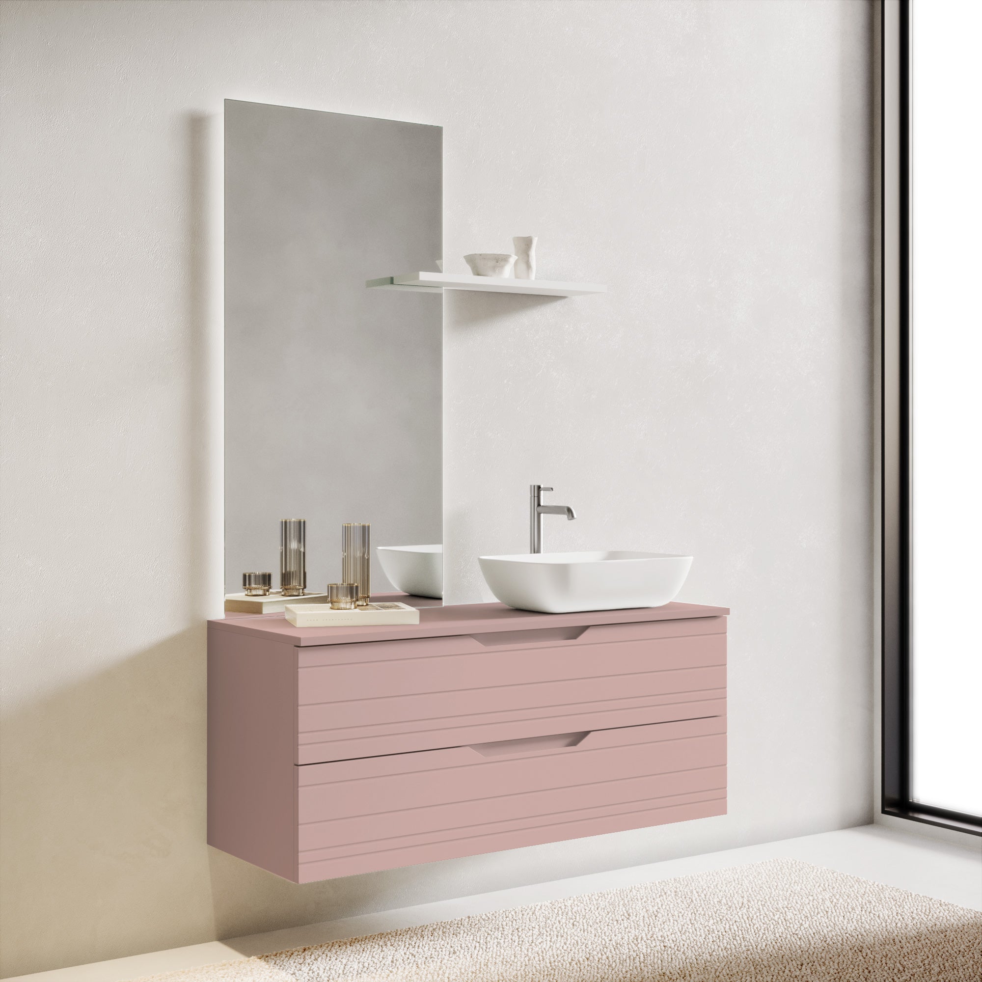 Composizione 4 pezzi CORDELIA-51 | Rosa cipria