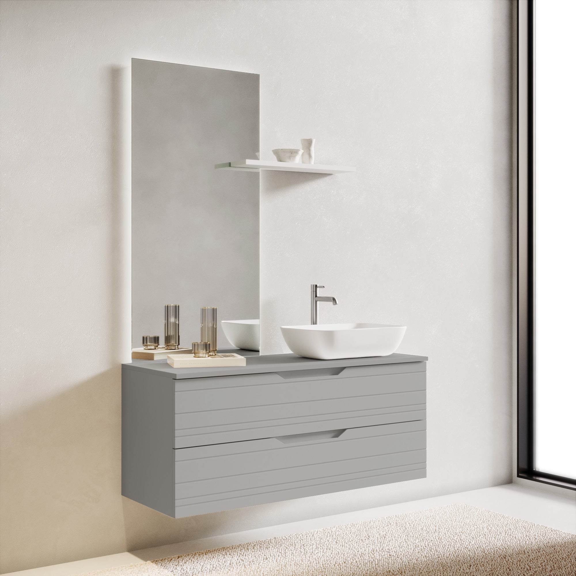 Composizione 4 pezzi CORDELIA-51 | Grigio