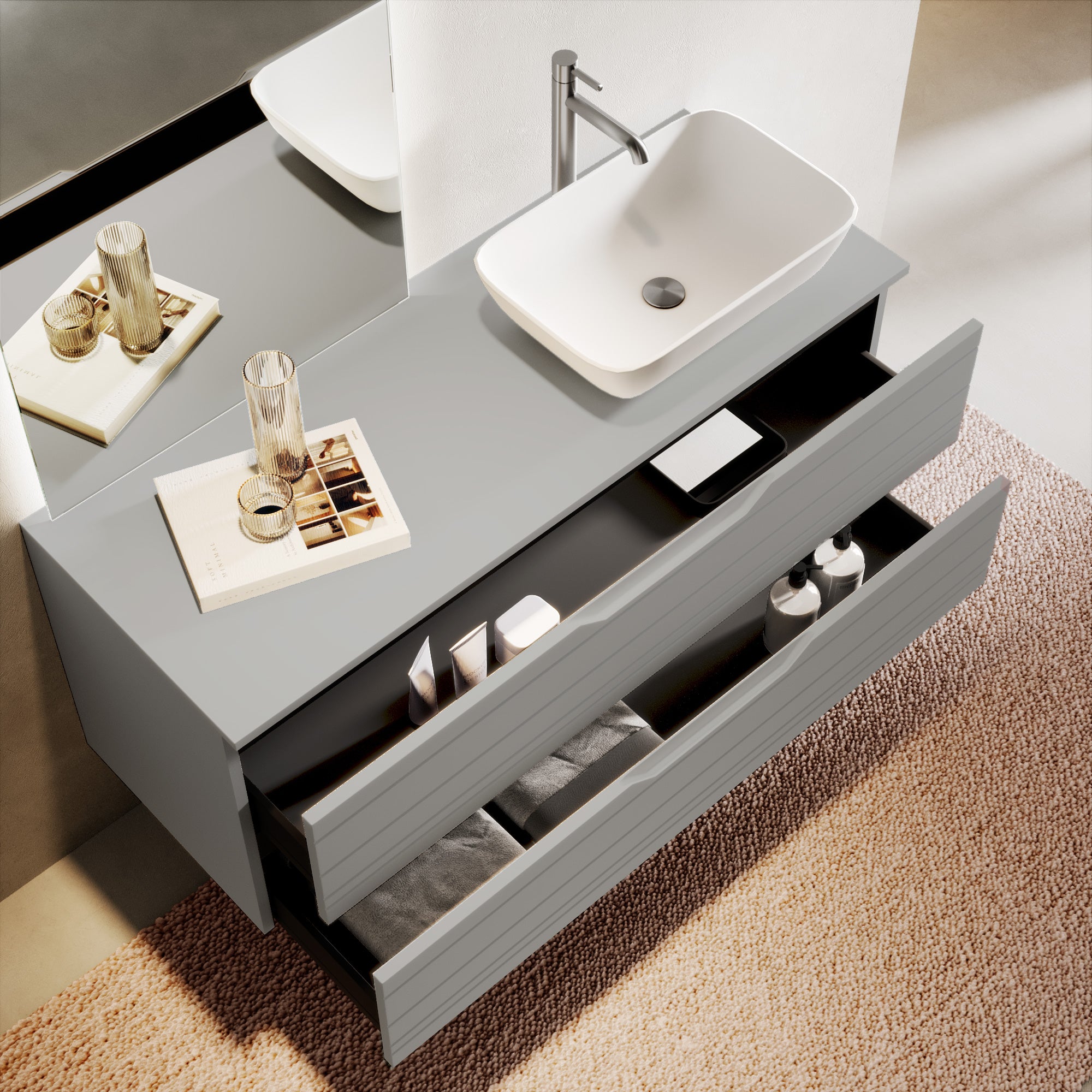 Composizione 4 pezzi CORDELIA-51 | Grigio