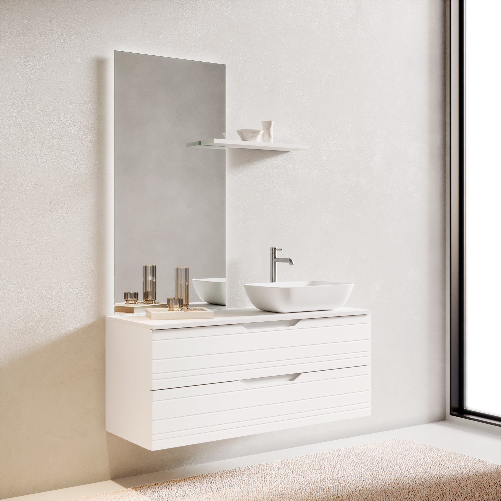 Composizione 4 pezzi CORDELIA-51 | Bianco opaco