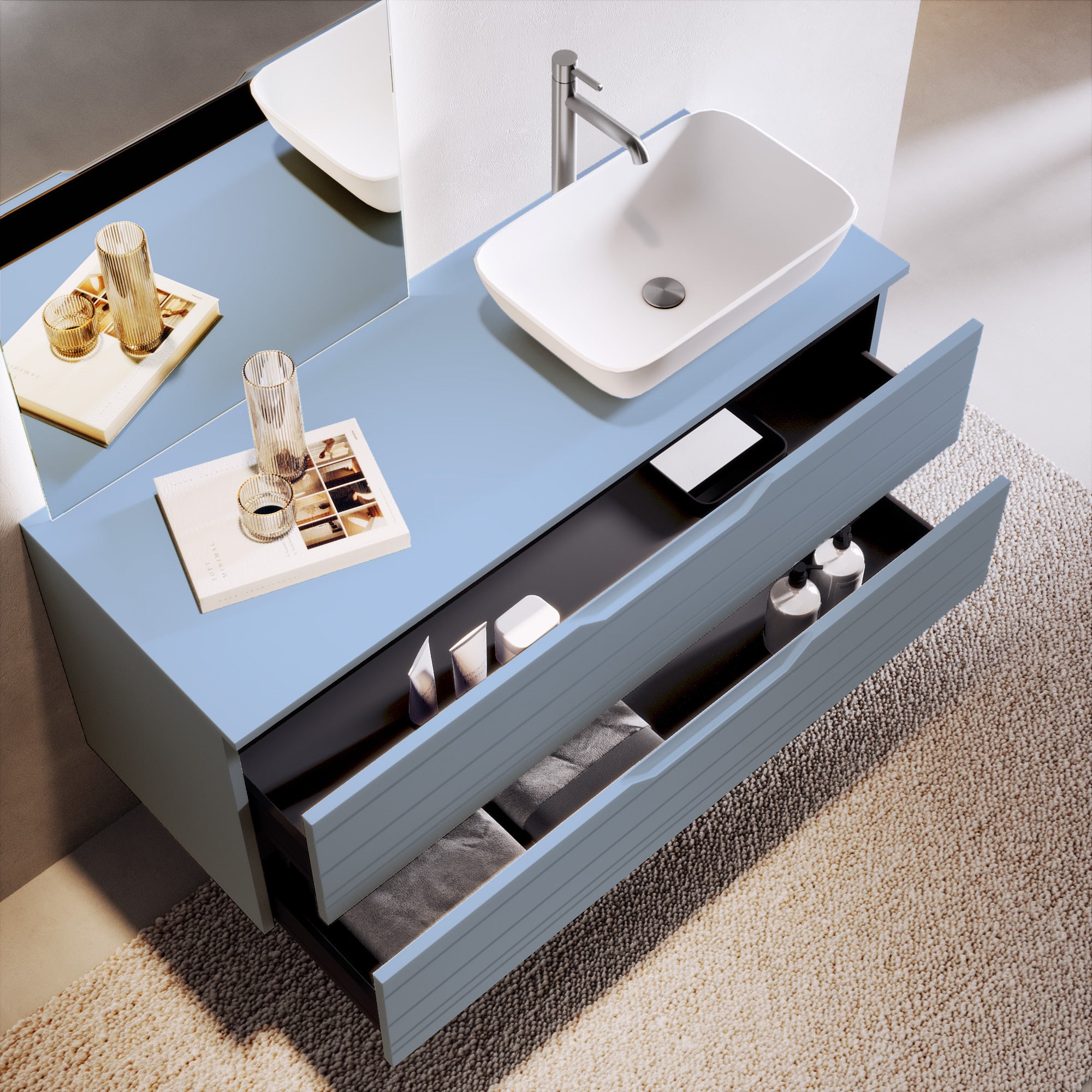 Composizione 4 pezzi CORDELIA-51 | Azzurro tiffany