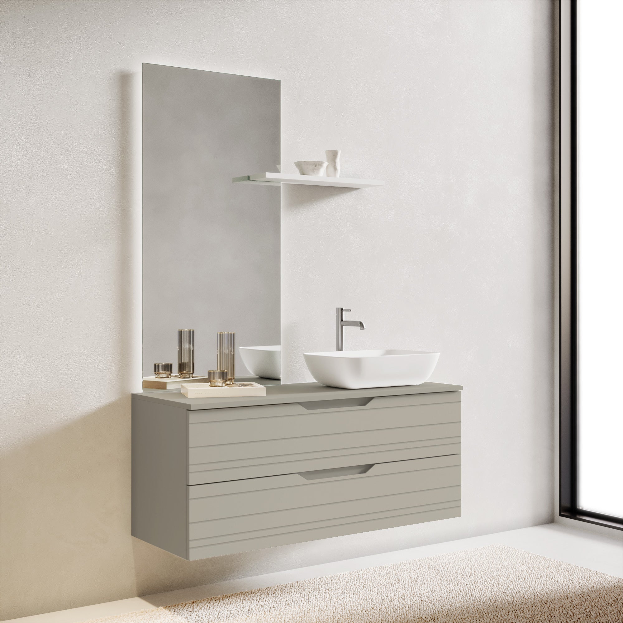 Composizione 4 pezzi CORDELIA-51 | Tortora