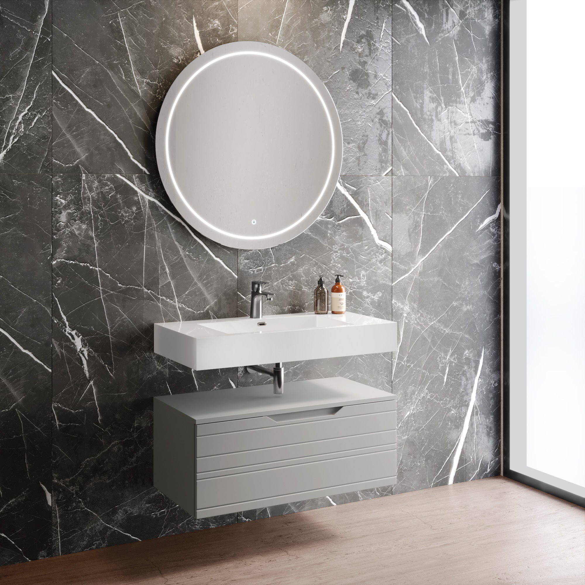 Composizione 3 pezzi CORDELIA-55 | Grigio