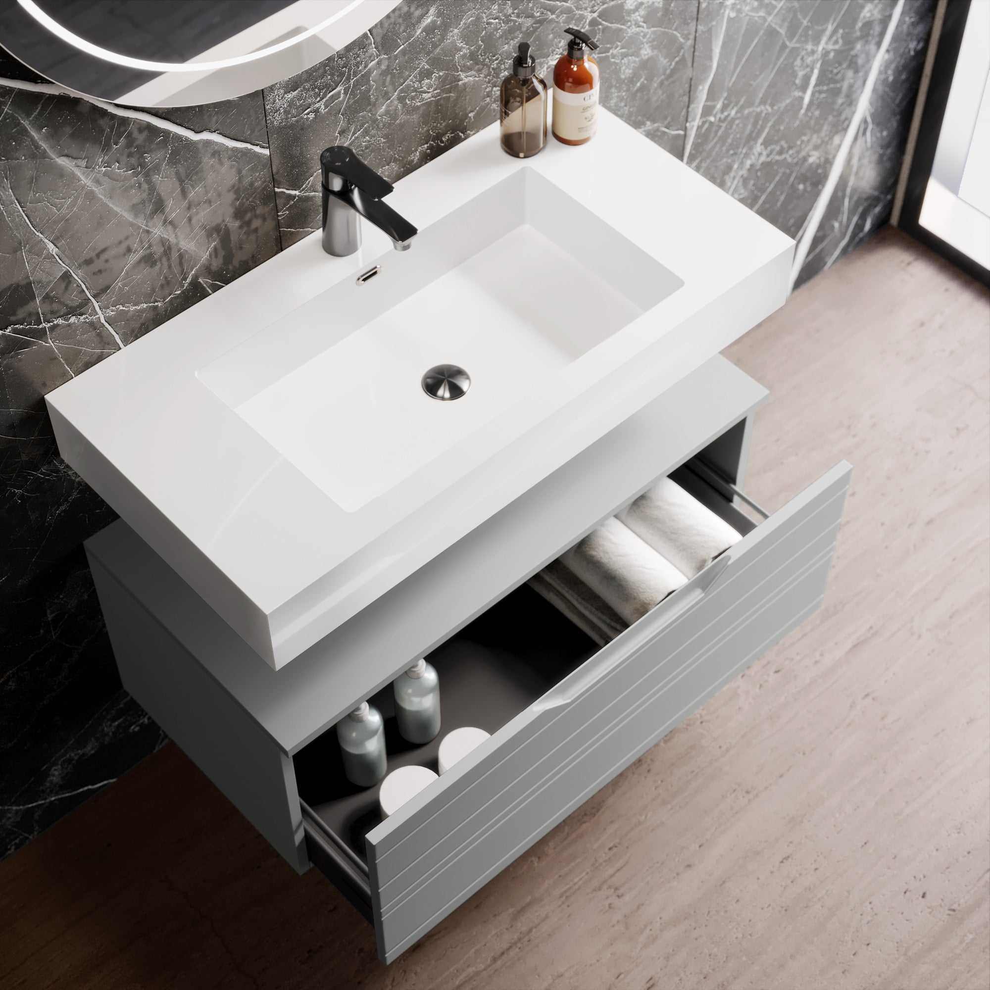 Composizione 3 pezzi CORDELIA-55 | Grigio