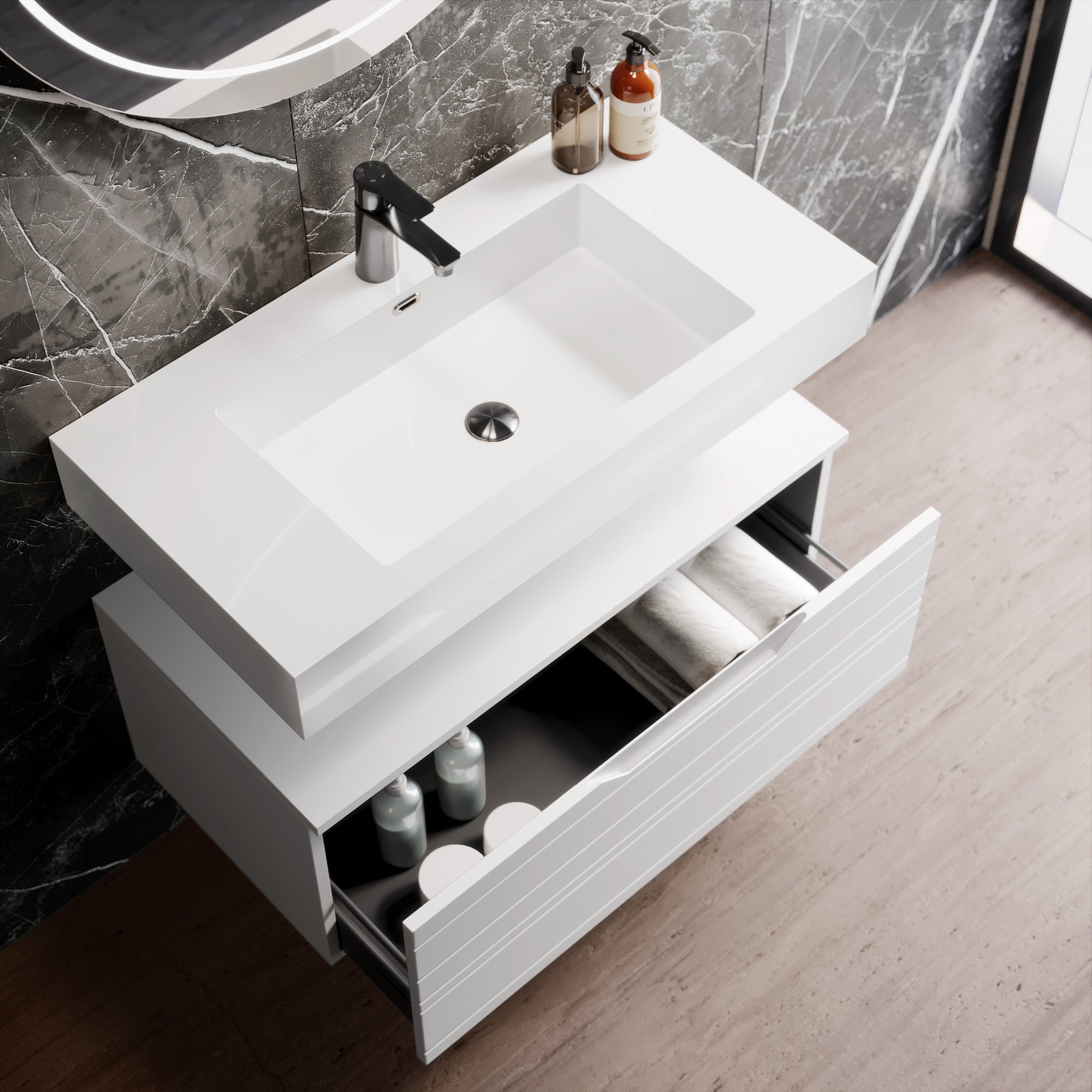 Composizione 3 pezzi CORDELIA-55 | Bianco