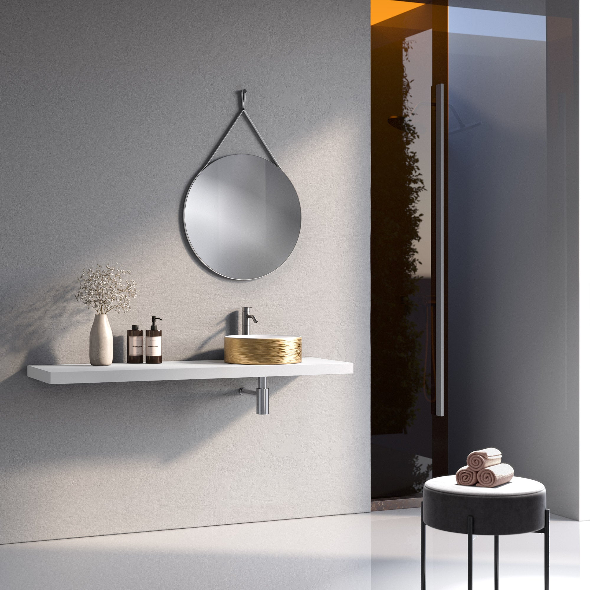 Composizione 3 pezzi CORDELIA-60 | Bianco/oro