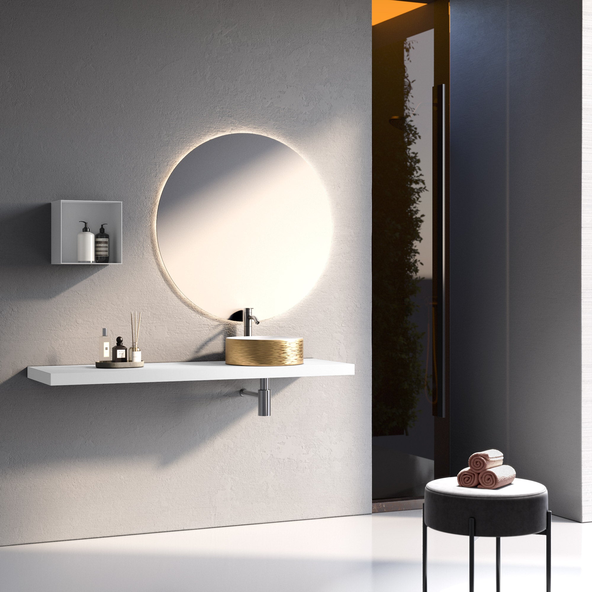 Composizione 4 pezzi CORDELIA-63 | Bianco/Oro