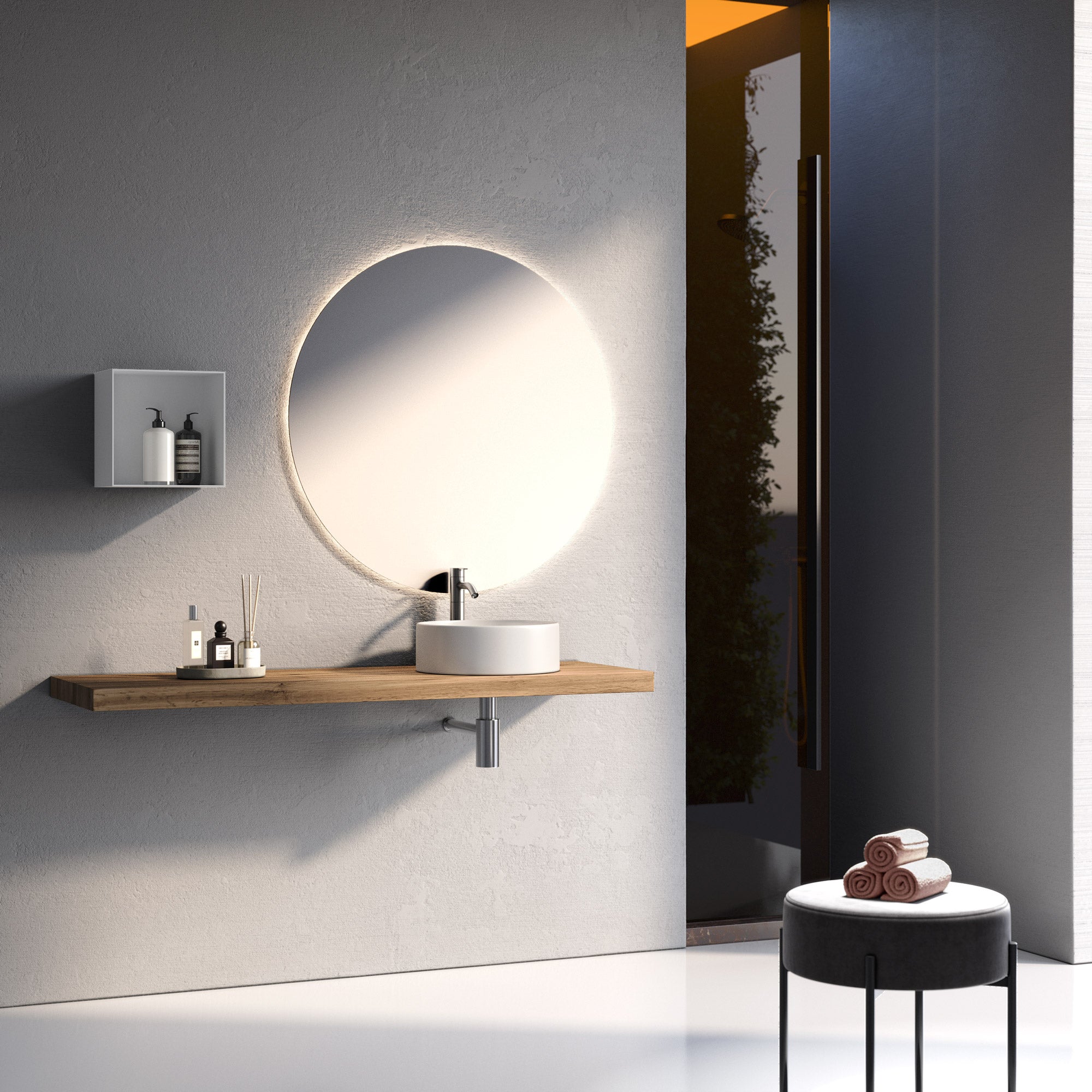 Composizione 4 pezzi CORDELIA-63 | Quercia/Bianco