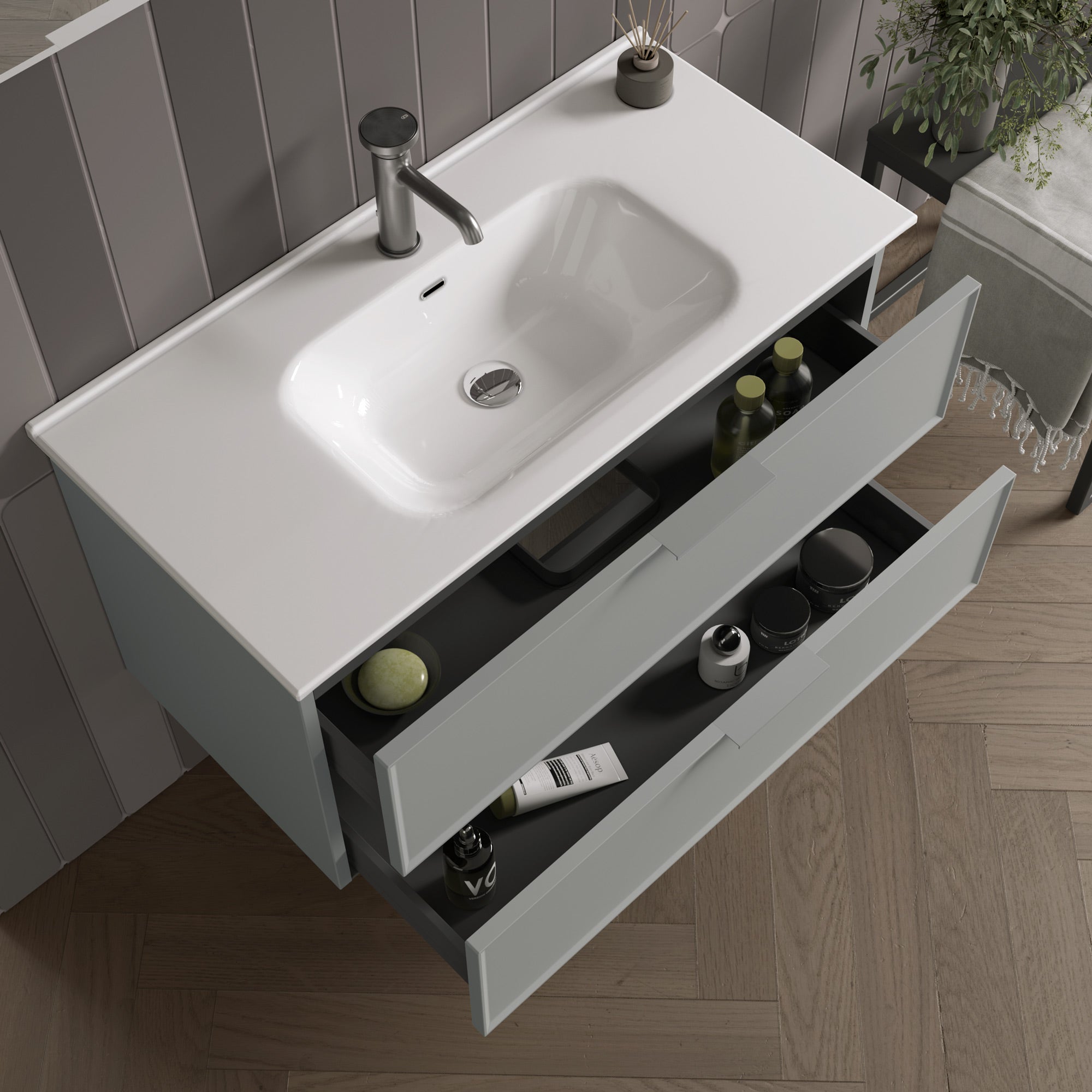 Composizione 4 pezzi ATLAS | Grigio