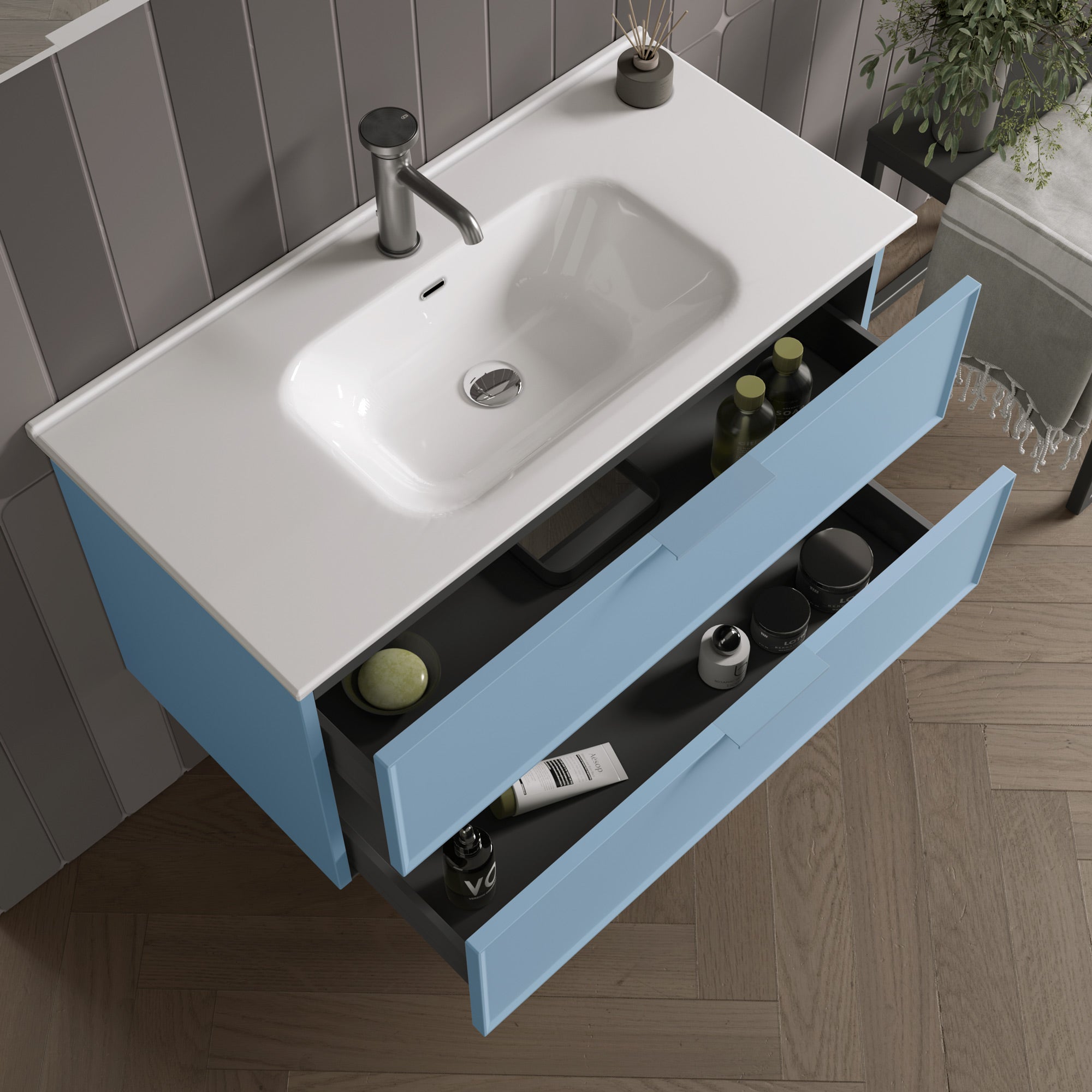 Composizione 4 pezzi ATLAS | Azzurro tiffany