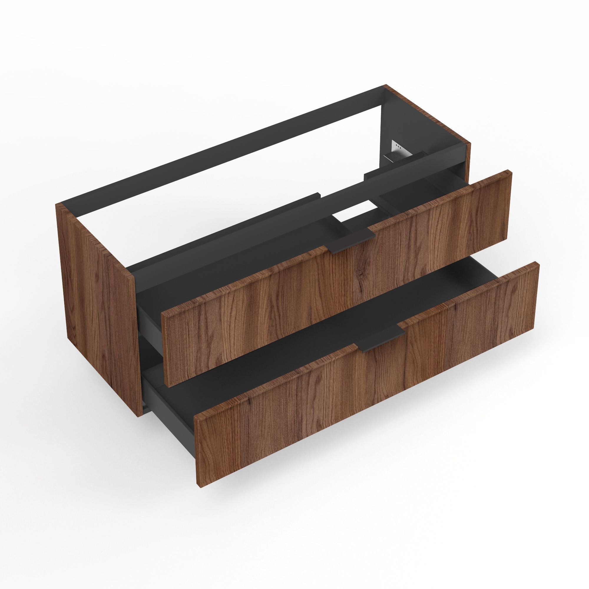 Base portalavabo 2 cassetti per vasca DX ATLAS | Rovere rio