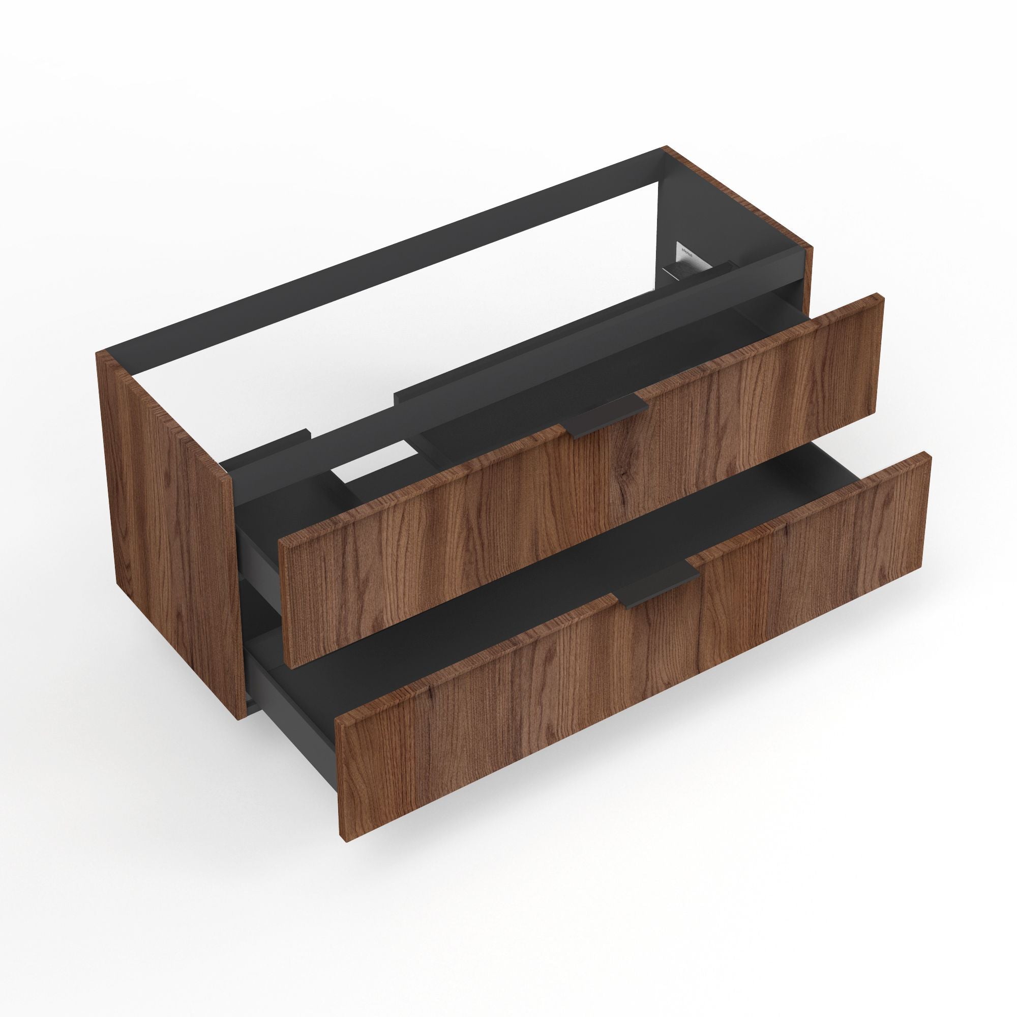 Base portalavabo 2 cassetti per vasca SX ATLAS | Rovere rio