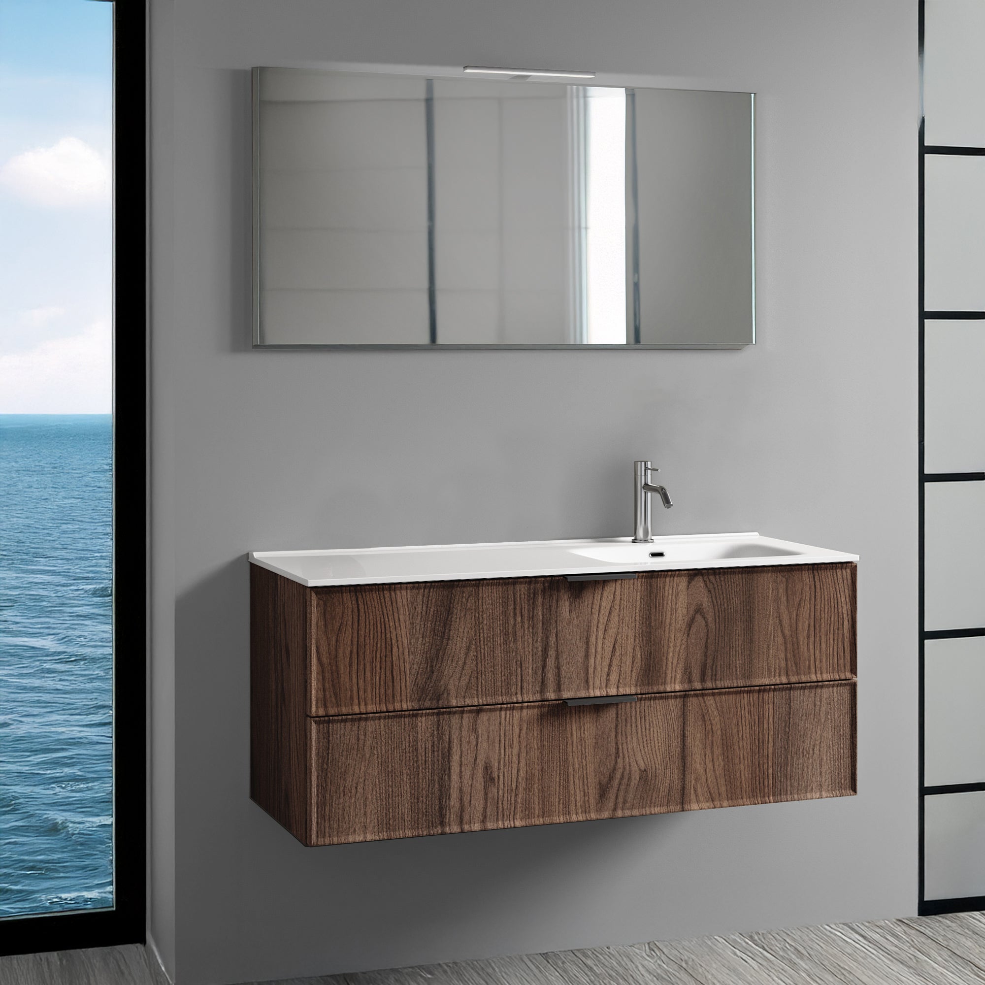Composizione vasca DX 4 pezzi ATLAS-41 | Rovere rio