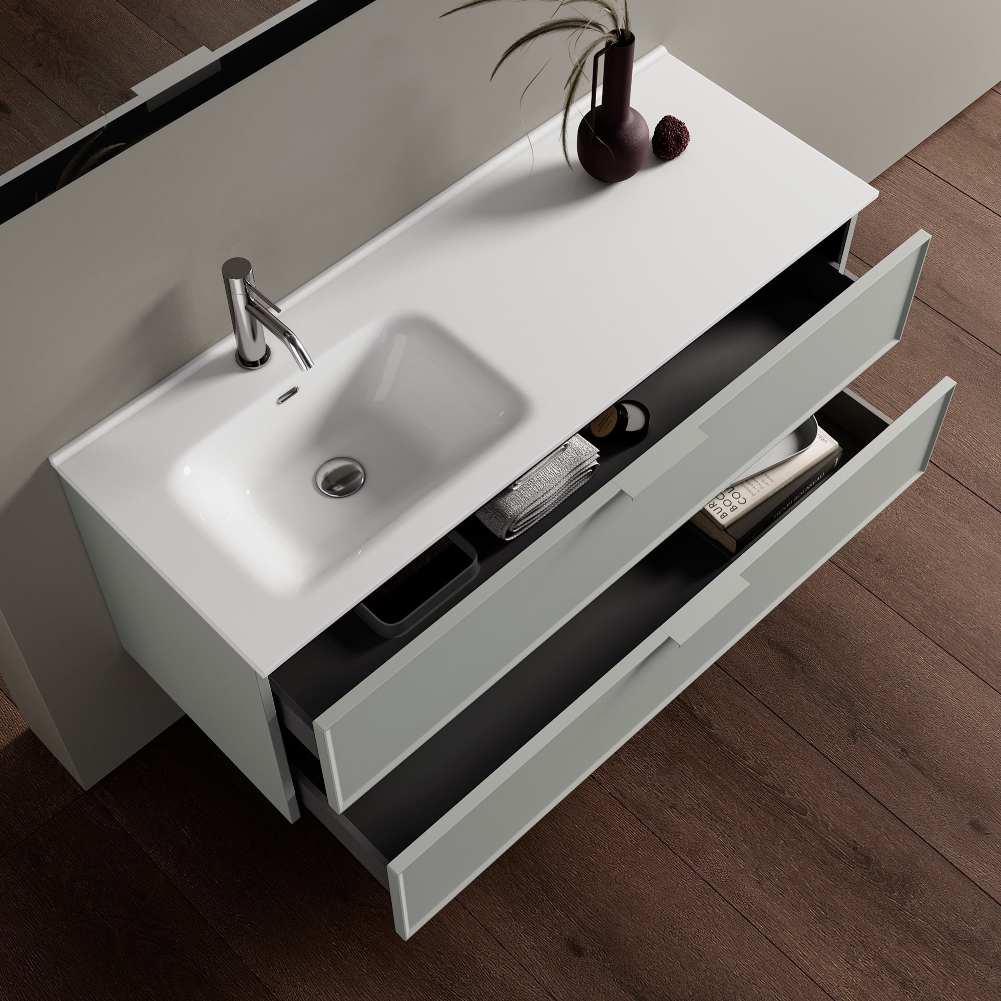 Composizione vasca SX 4 pezzi ATLAS-42 | Grigio