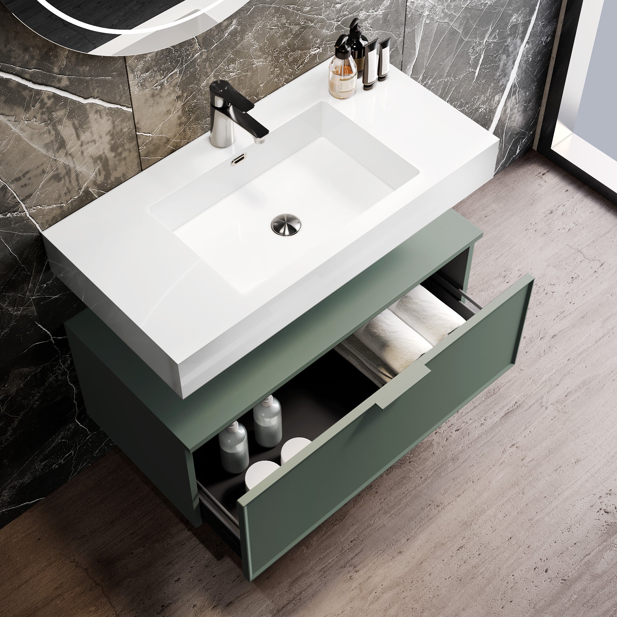 Composizione 3 pezzi ATLAS-55 | Verde salvia