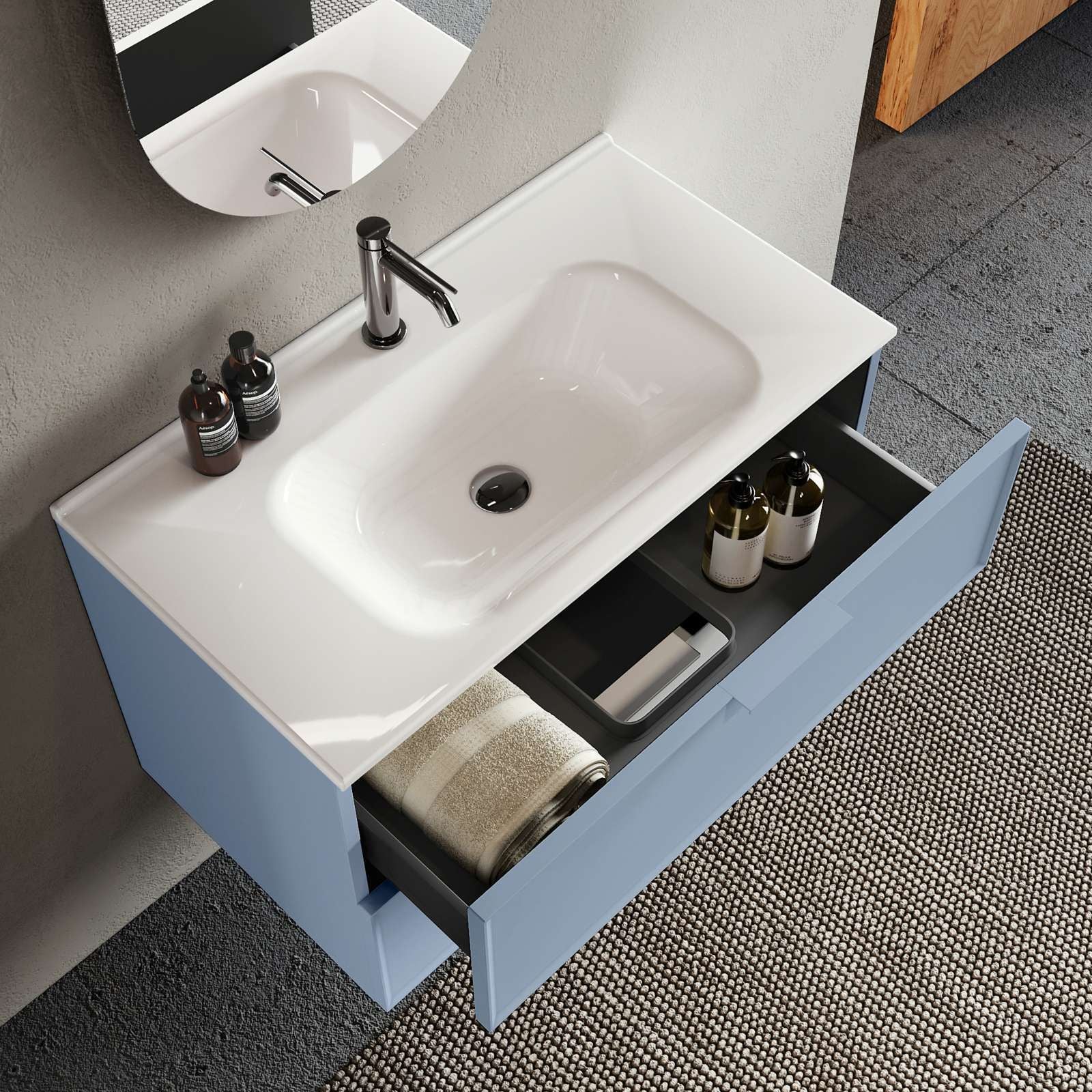 Composizione 4 pezzi ATLAS | Azzurro tiffany