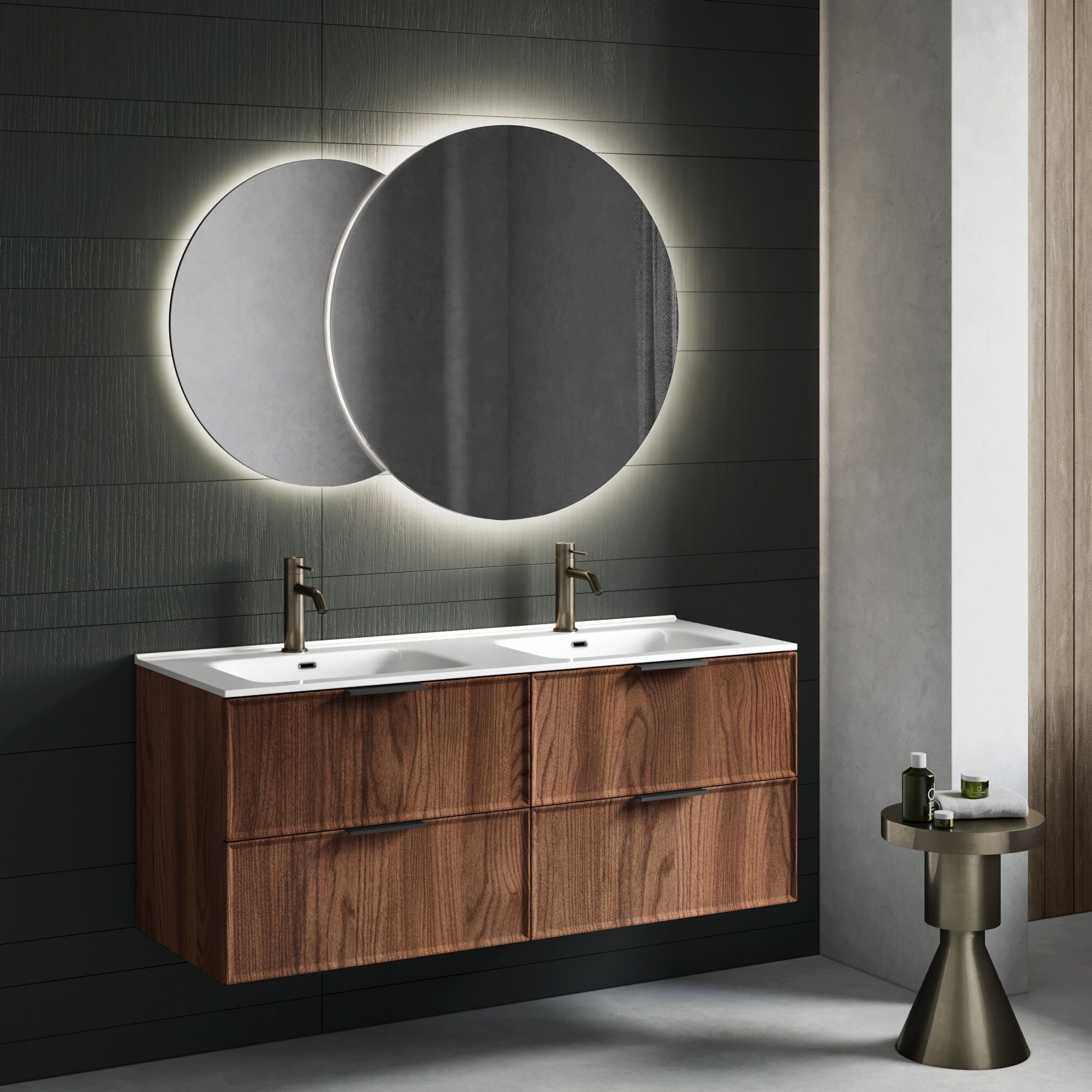 Composizione doppia vasca  ATLAS | Rovere rio