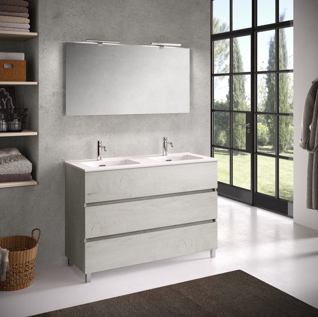 Composizione doppia vasca 4 PHOEBE-17 | Rovere alaska