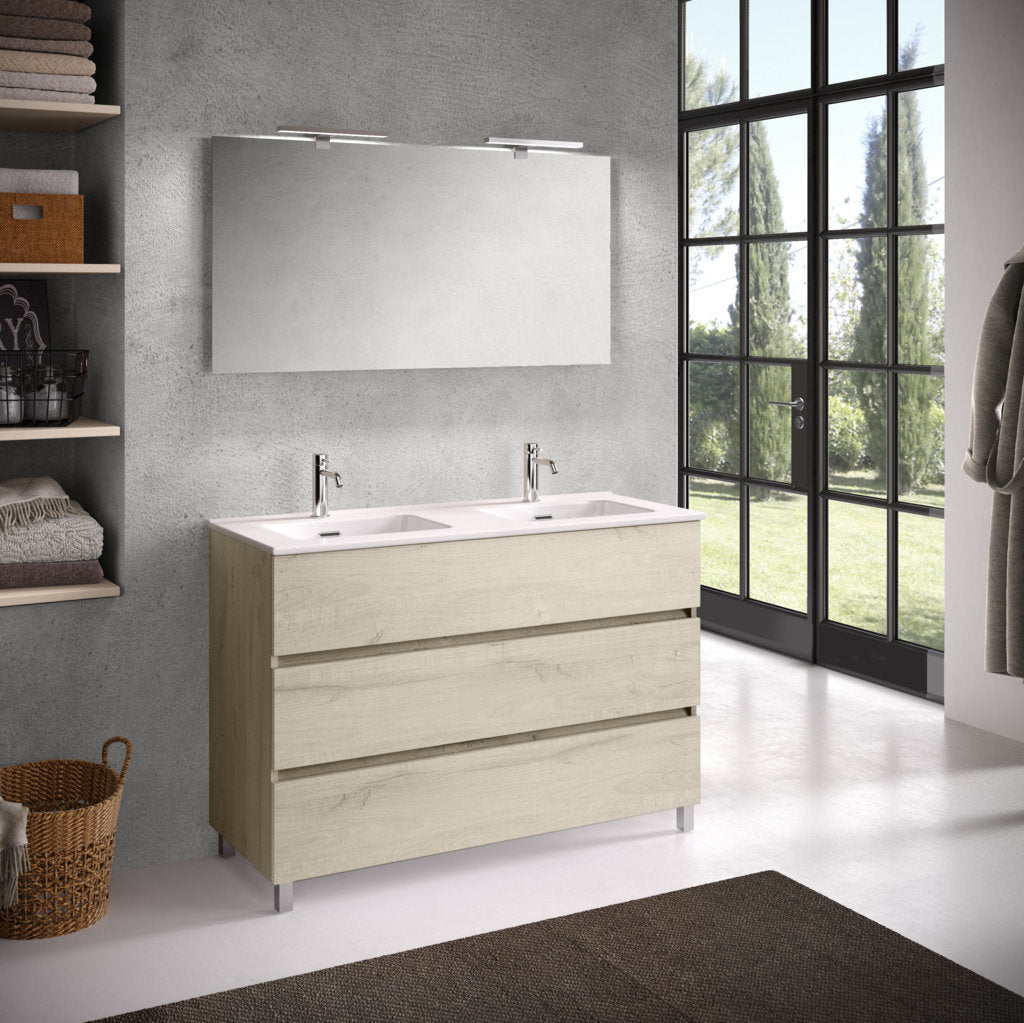 Composizione doppia vasca 4 PHOEBE-17 | Rovere naturale