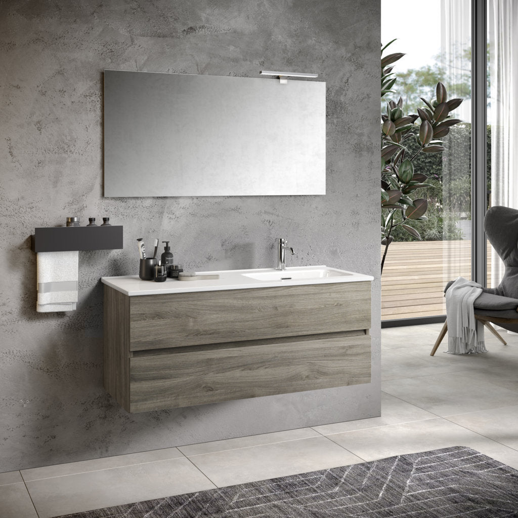 Composizione vasca DX 3 pezzi PHOEBE-41 | Rovere cenere