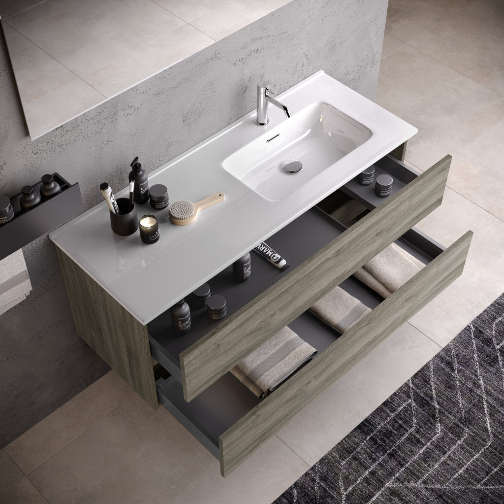 Composizione vasca DX 3 pezzi PHOEBE-41 | Rovere cenere