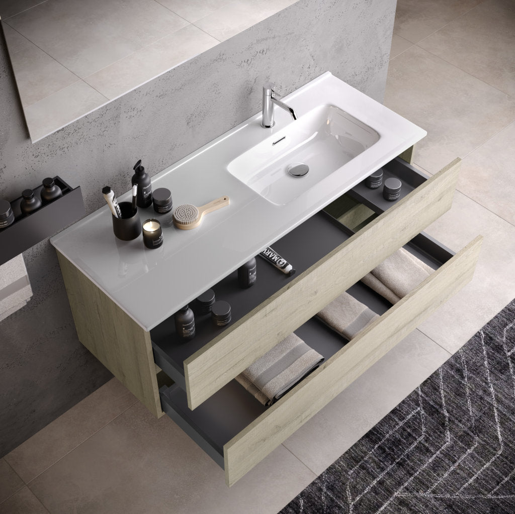 Composizione vasca DX 3 pezzi PHOEBE-41 | Rovere naturale