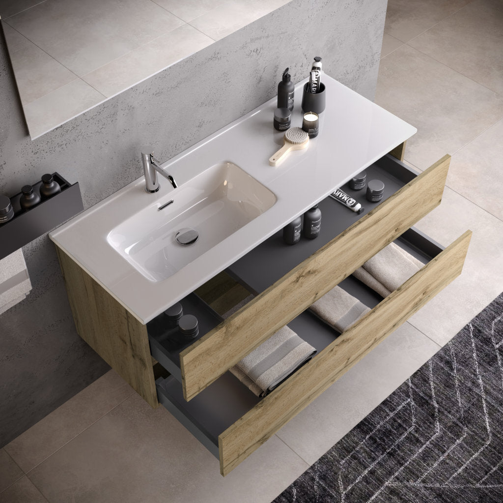 Composizione vasca SX 3 pezzi PHOEBE-42 | Quercia