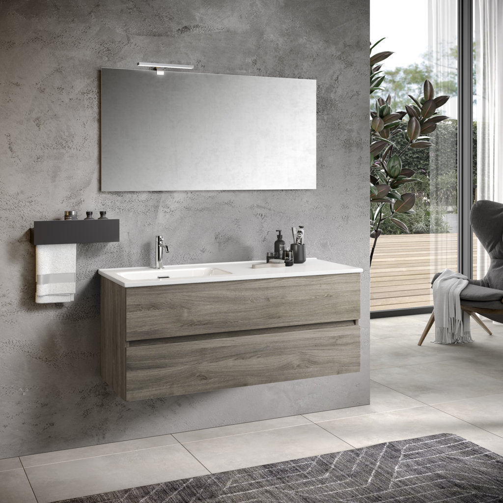 Composizione vasca SX 3 pezzi PHOEBE-42 | Rovere cenere
