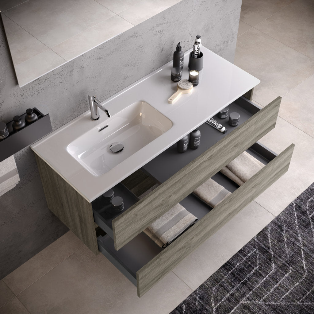 Composizione vasca SX 3 pezzi PHOEBE-42 | Rovere cenere