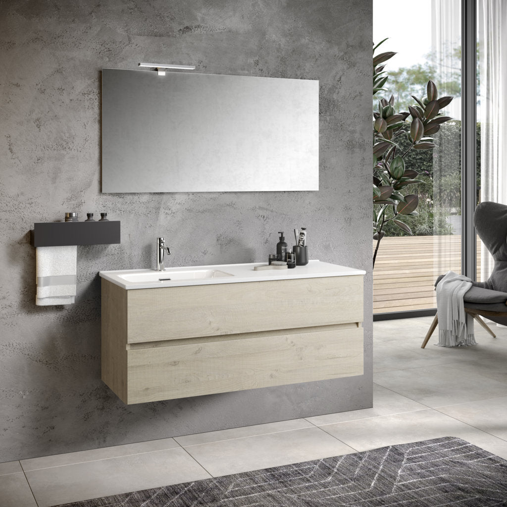 Composizione vasca SX 3 pezzi PHOEBE-42 | Rovere naturale