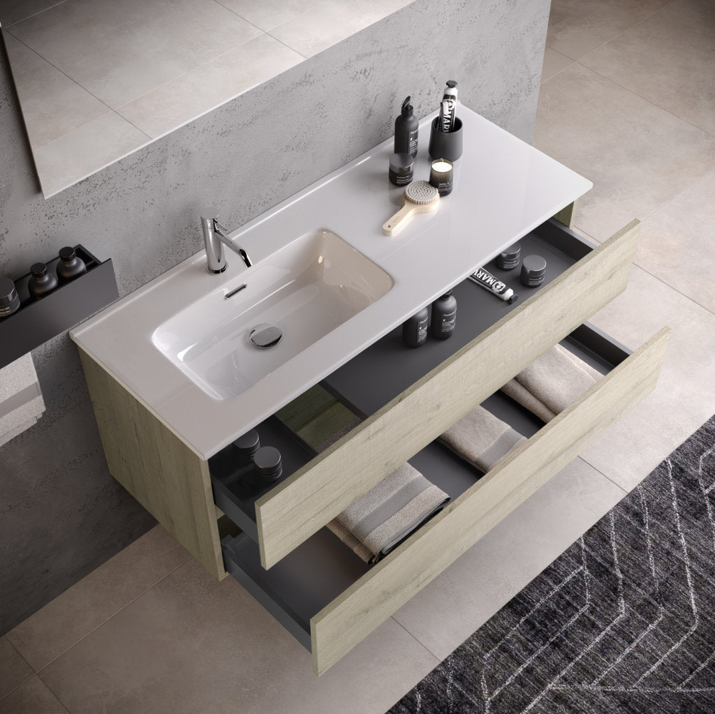 Composizione vasca SX 3 pezzi PHOEBE-42 | Rovere naturale