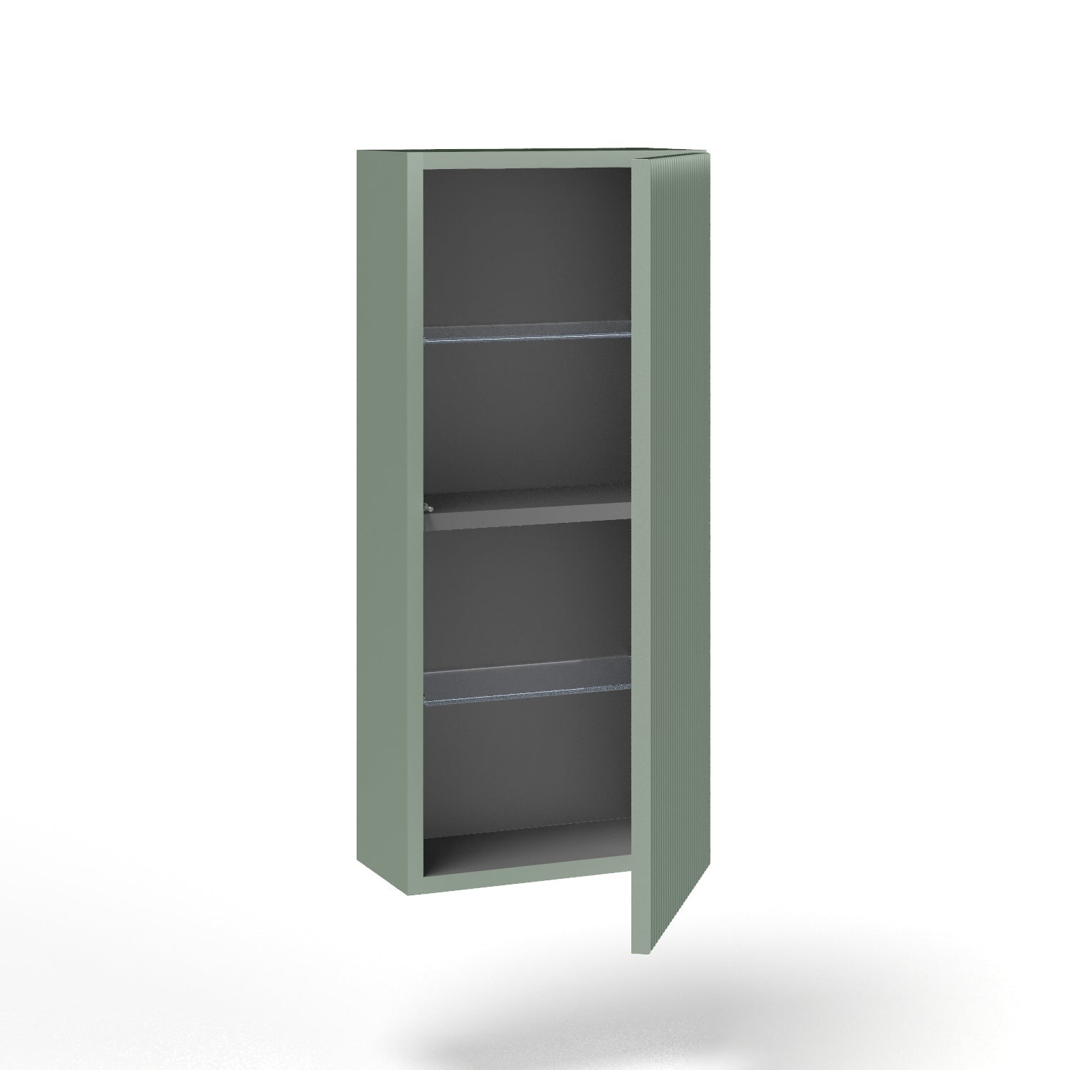 Composizione doppio lavabo 7 pezzi EUPORIA-20 | Bianco/Verde salvia