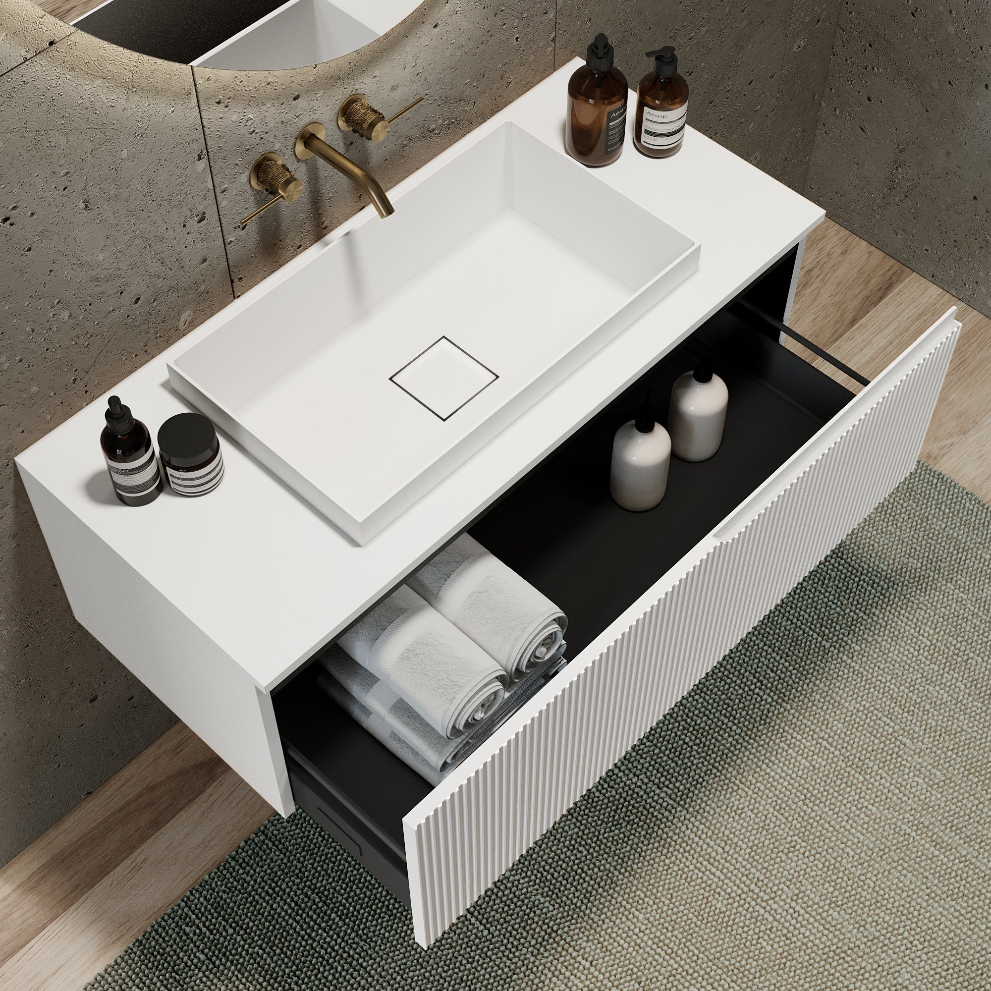 Composizione 3 pezzi EUPORIA-36 | Bianco opaco